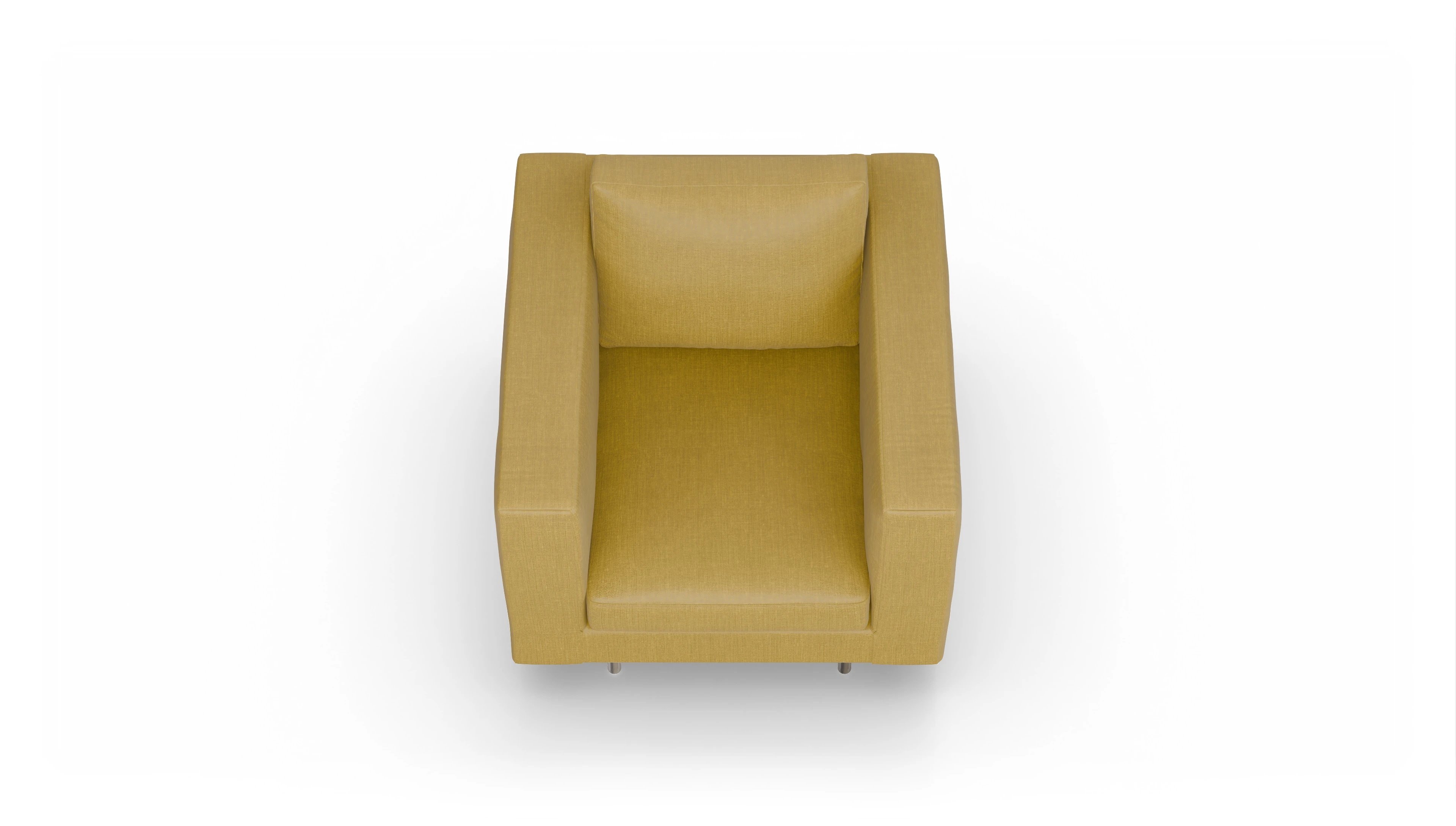 Design-Sessel Silea Ansicht des Produktes Silea Sessel in Stoff gelb