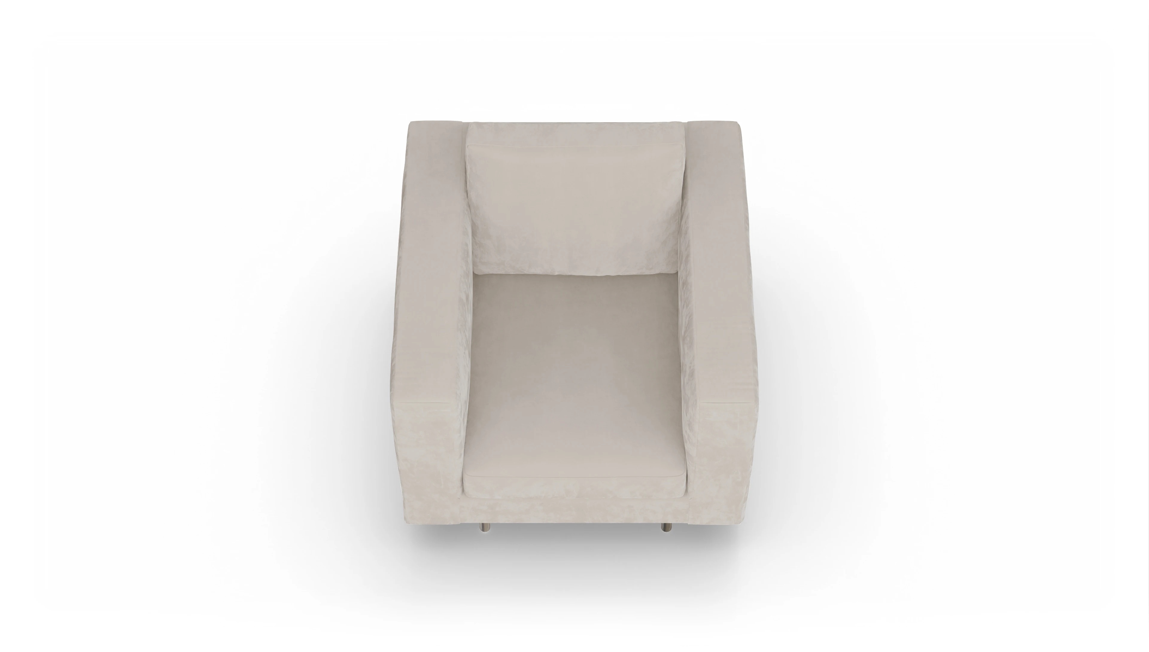 Ansicht des Produktes Silea Sessel in Samt weiß