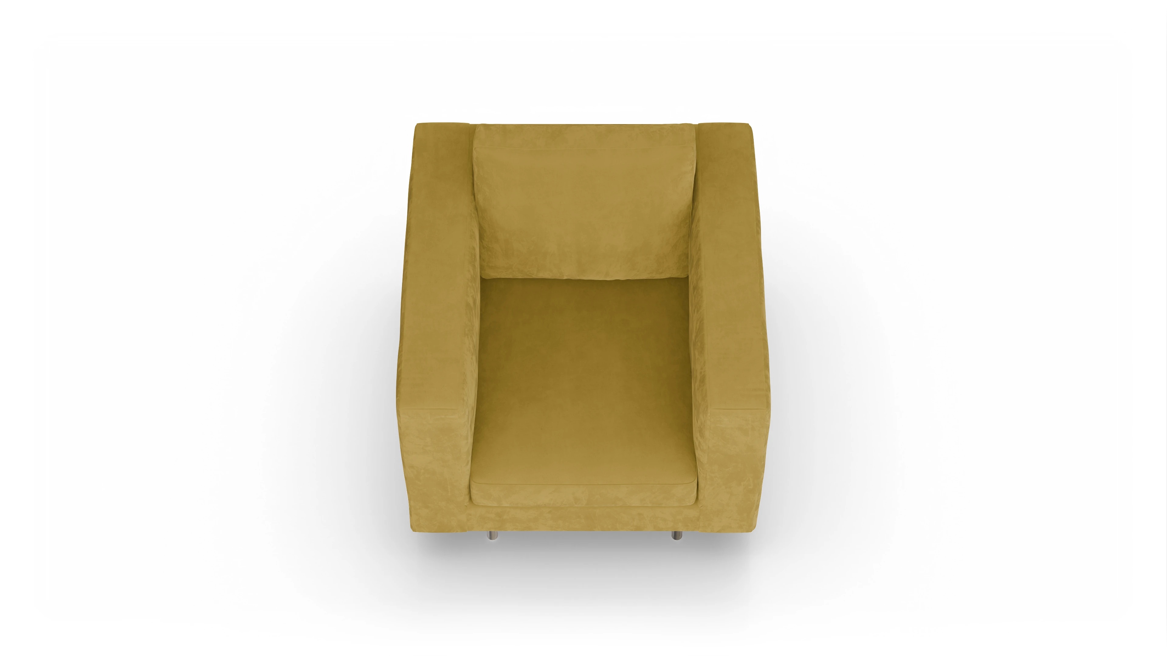 Design-Sessel Silea Ansicht des Produktes Silea Sessel in Samt gelb