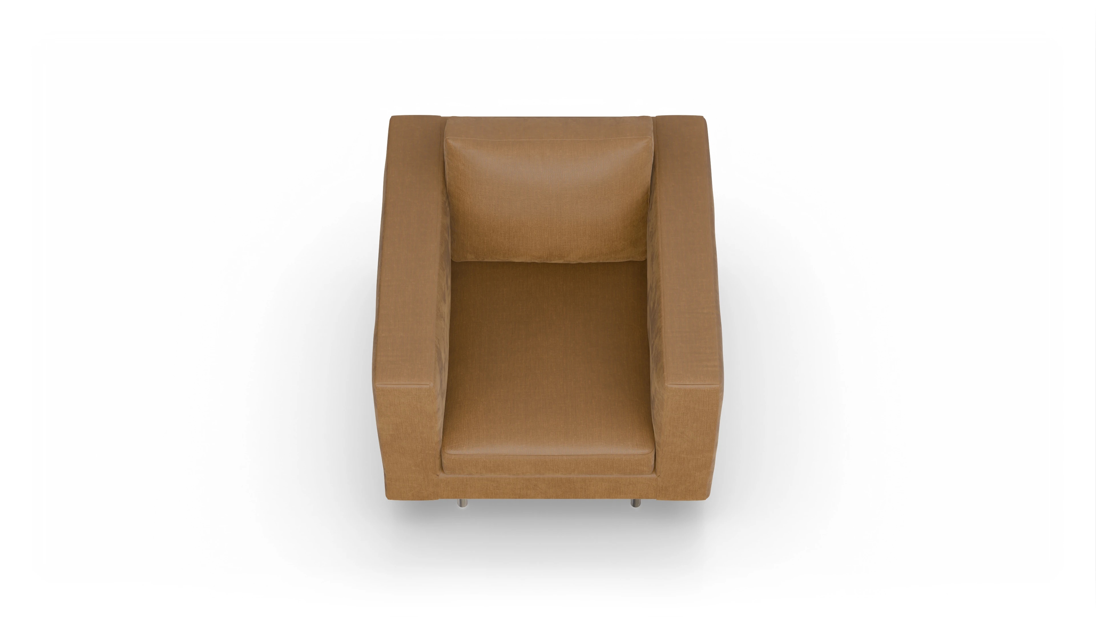 Design-Sessel Silea Ansicht des Produktes Silea Sessel in Stoff orange