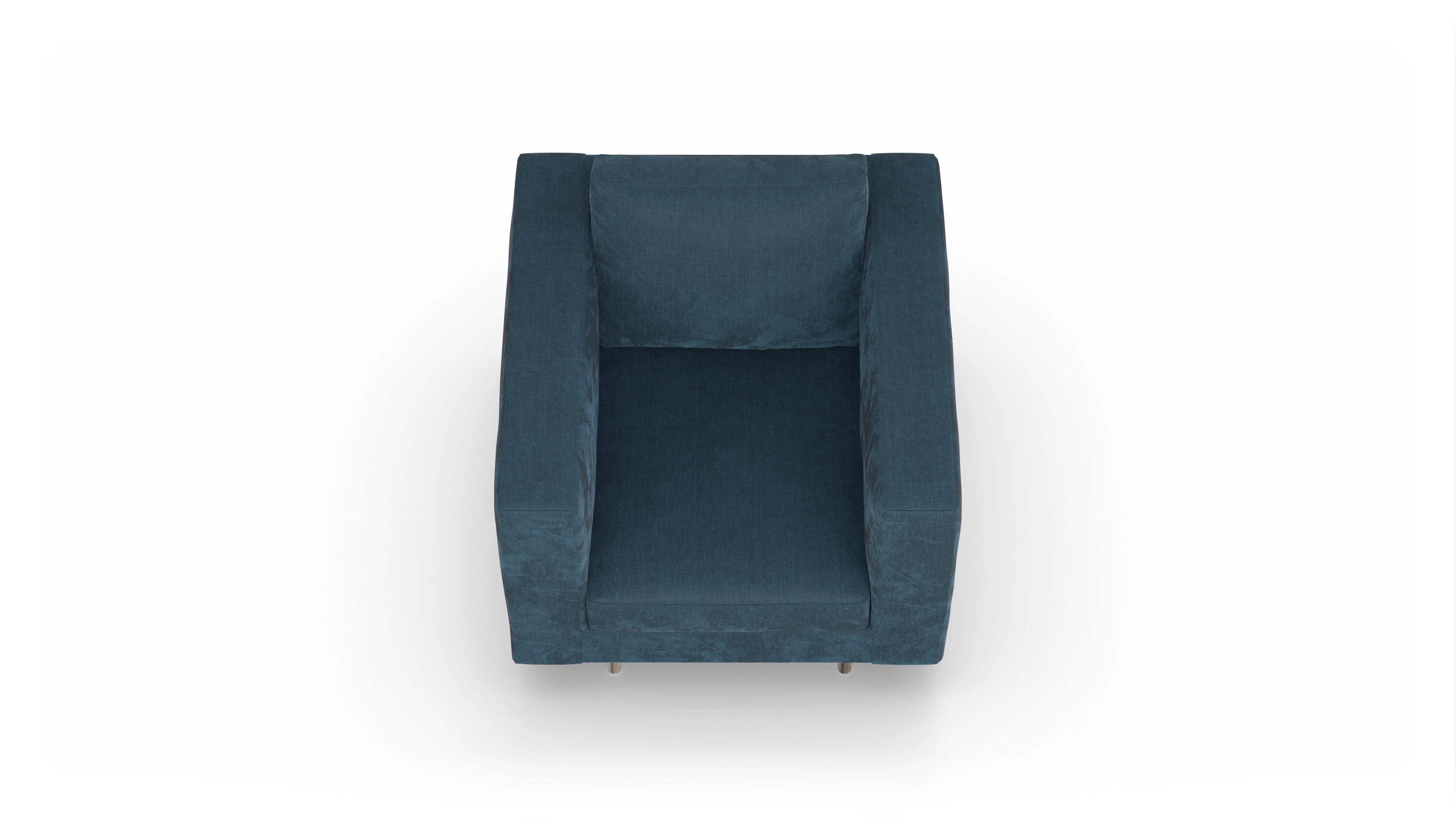 Design-Sessel Silea Ansicht des Produktes Silea Sessel in Stoff blau