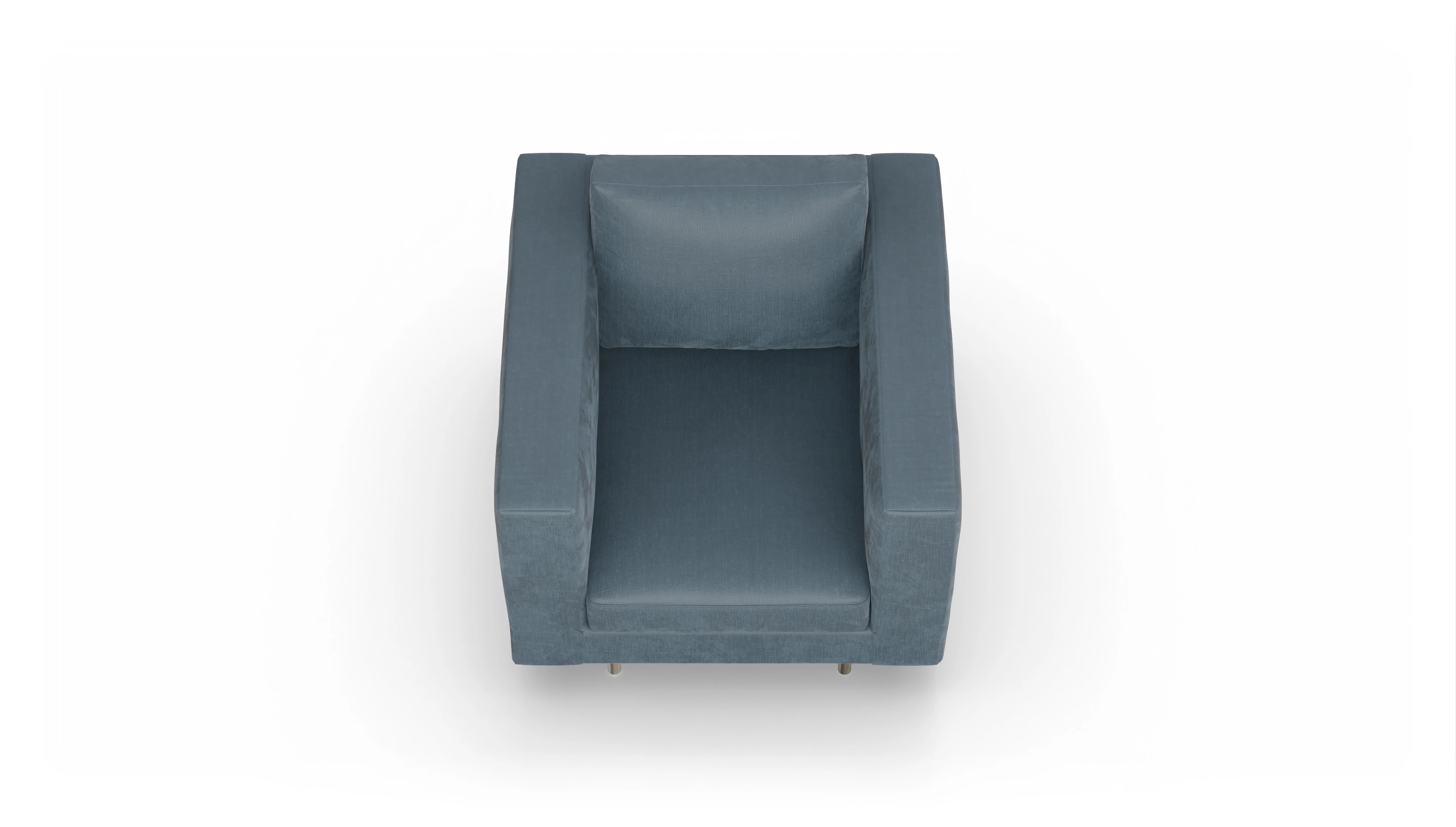 Ansicht des Produktes Silea Sessel in Stoff blau