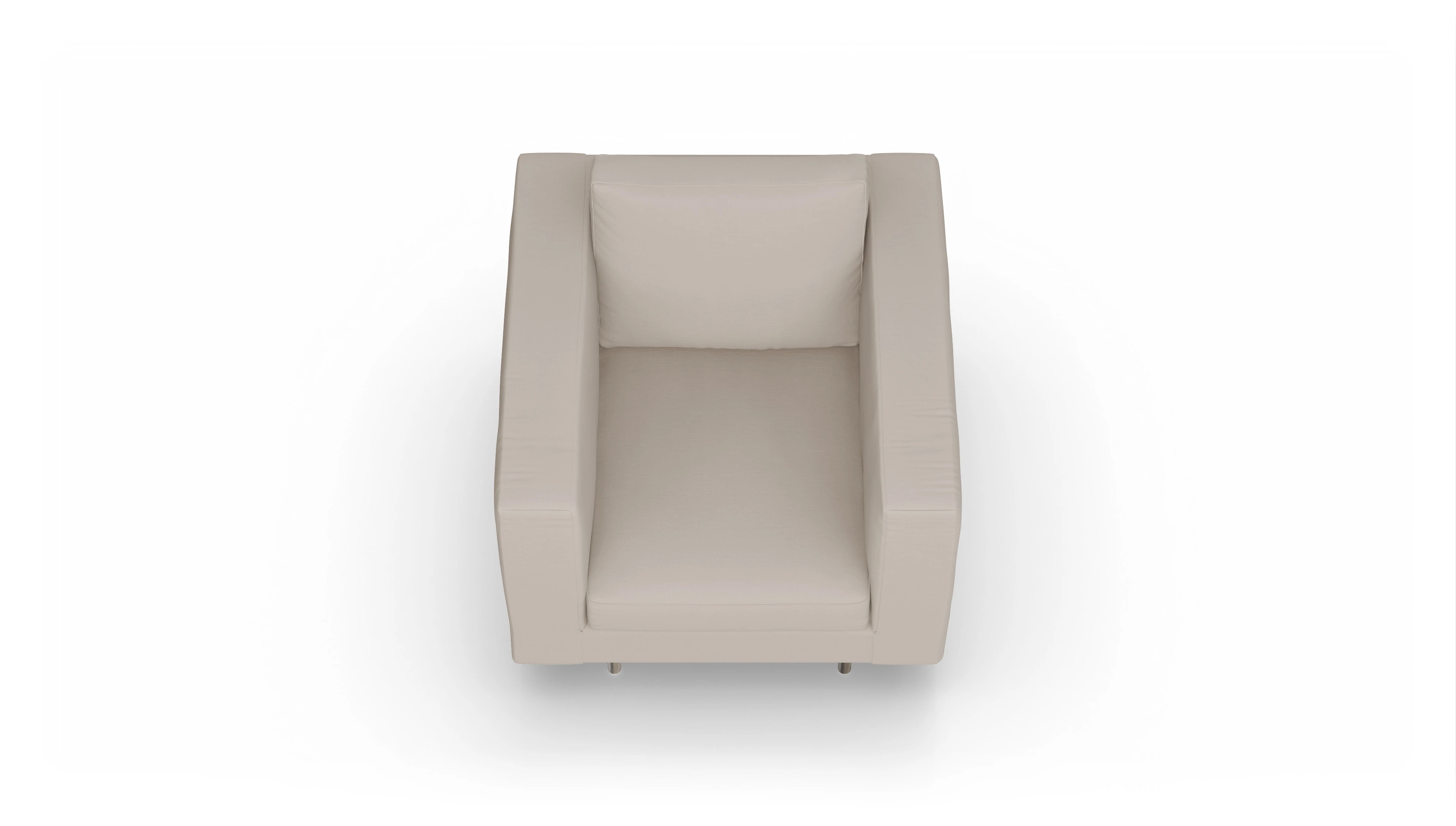 Design-Sessel Silea Ansicht des Produktes Silea Sessel in Stoff beige