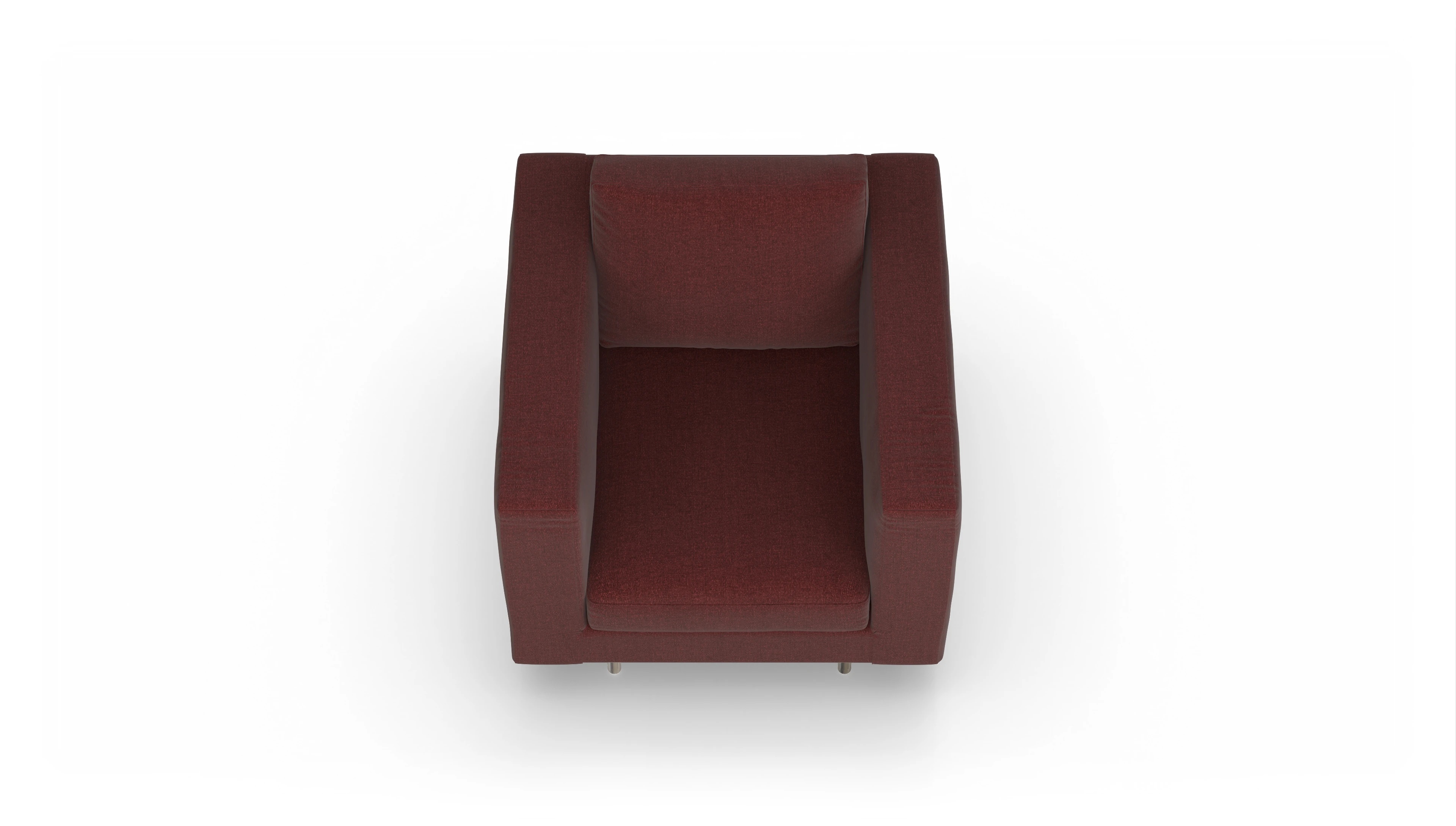 Design-Sessel Silea Ansicht des Produktes Silea Sessel in Stoff rot