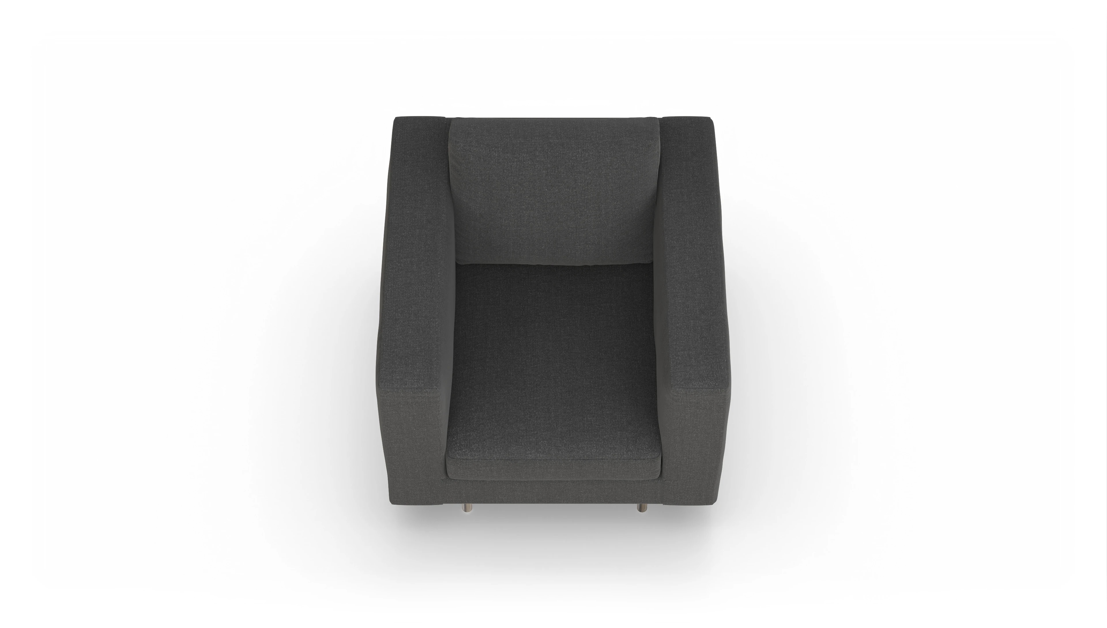 Design-Sessel Silea Ansicht des Produktes Silea Sessel in Stoff grau
