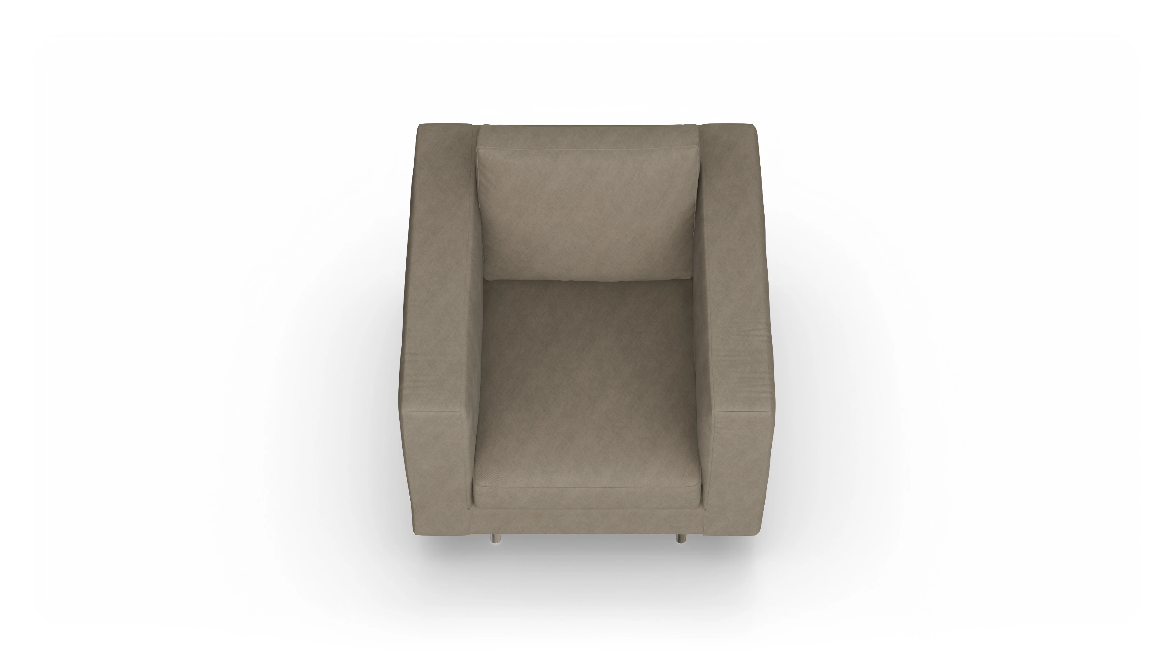 Design-Sessel Silea Ansicht des Produktes Silea Sessel in Stoff beige