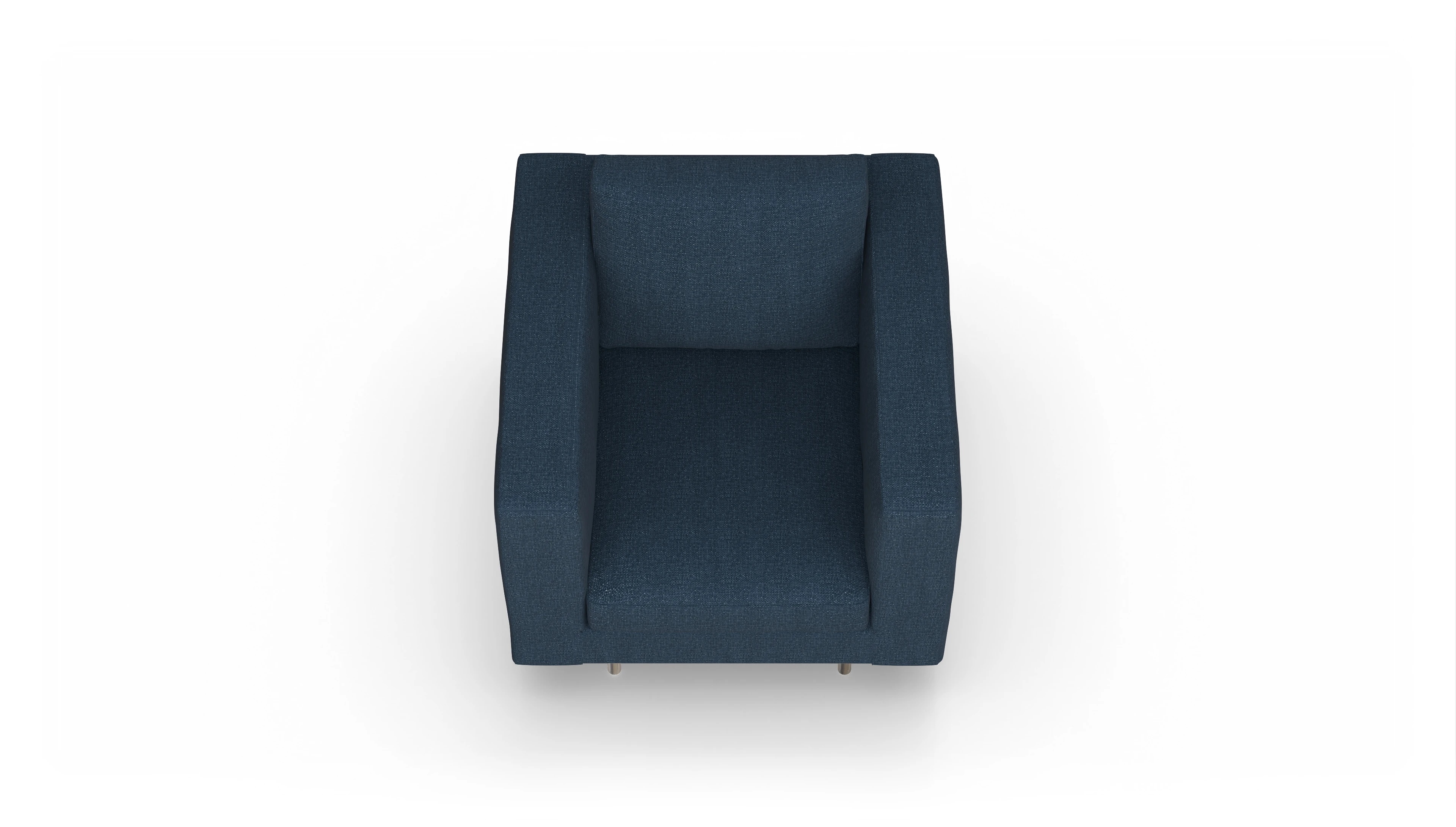 Design-Sessel Silea Ansicht des Produktes Silea Sessel in Stoff blau