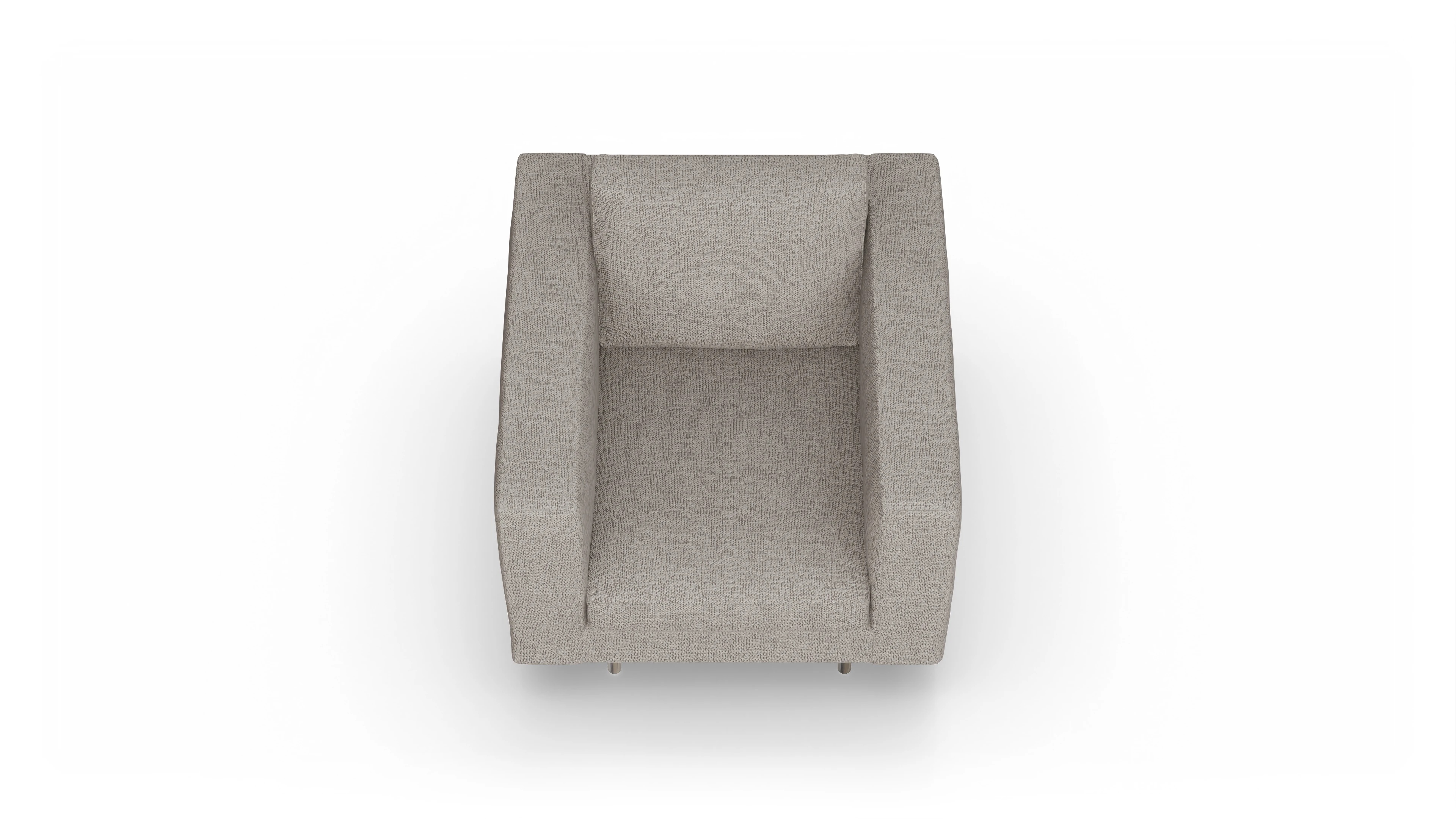 Design-Sessel Silea Ansicht des Produktes Silea Sessel in Stoff beige