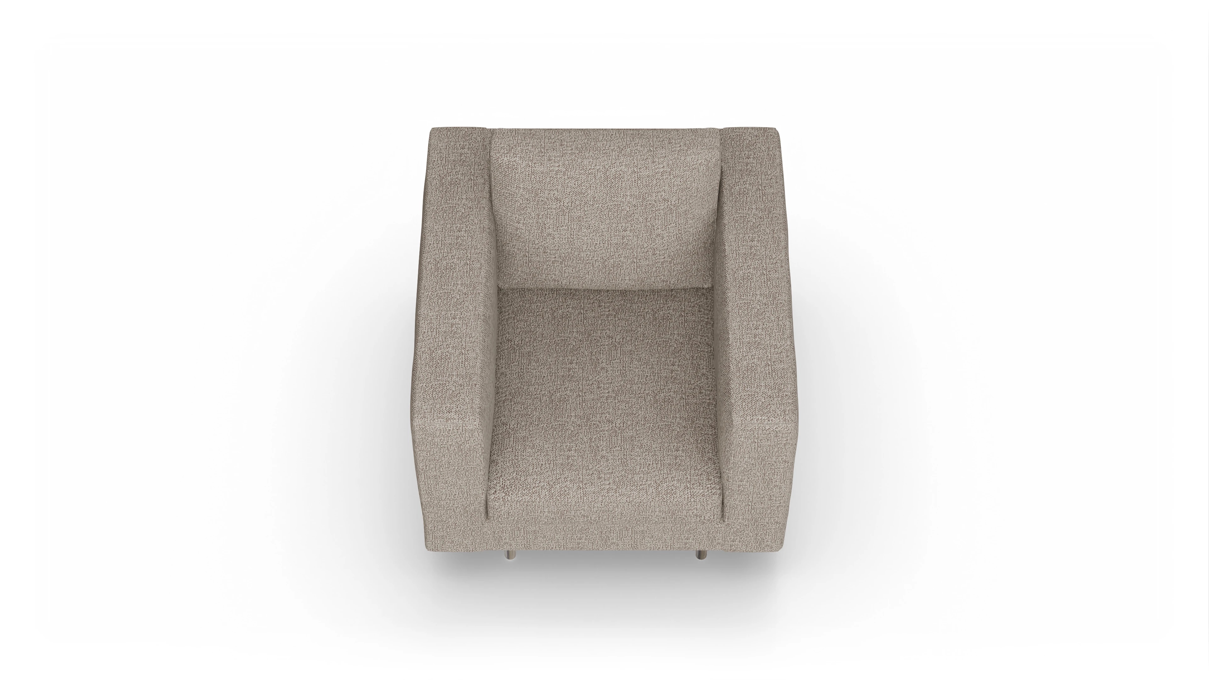 Design-Sessel Silea Ansicht des Produktes Silea Sessel in Stoff beige