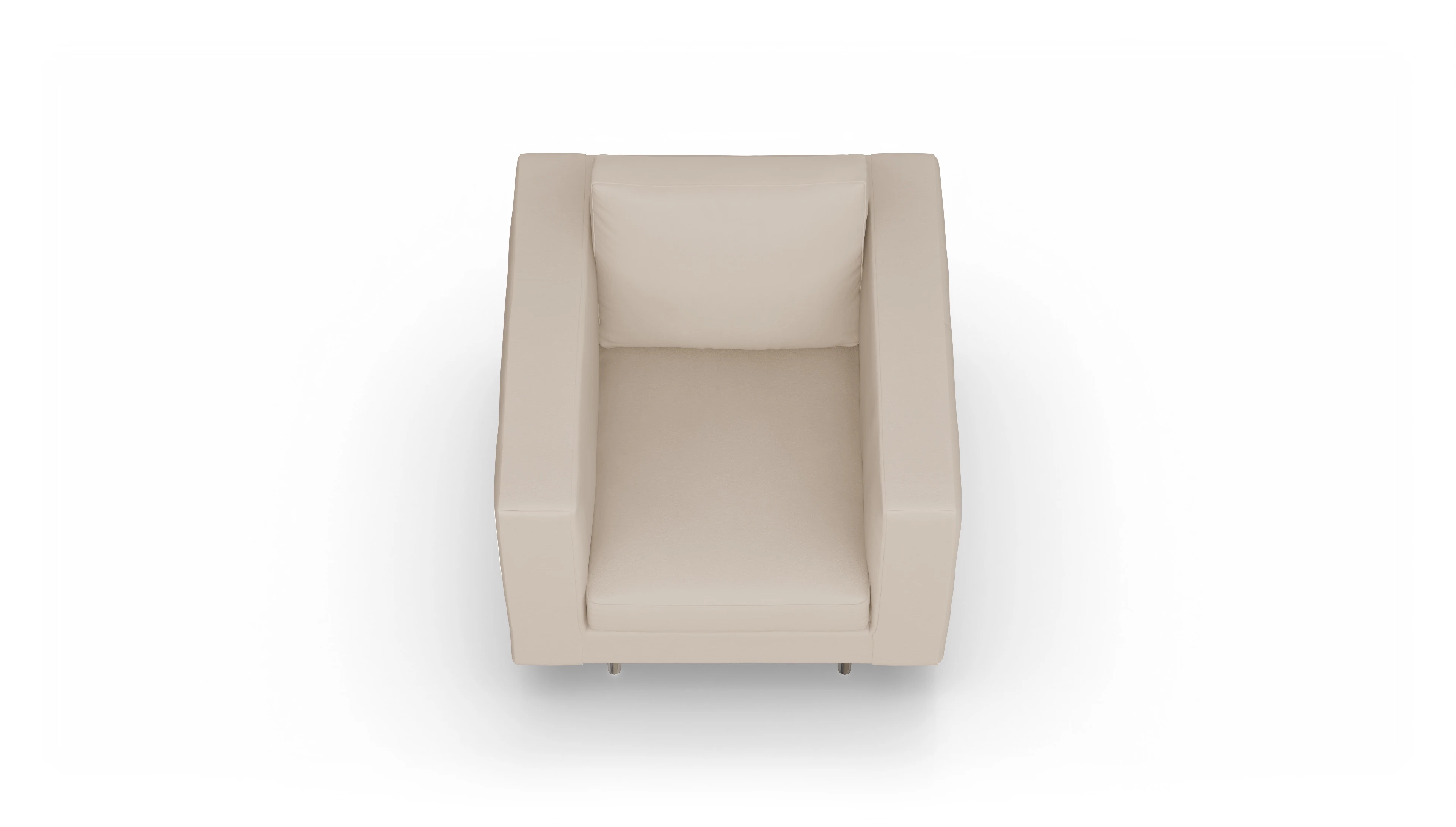 Ansicht des Produktes Silea Sessel in Leder beige