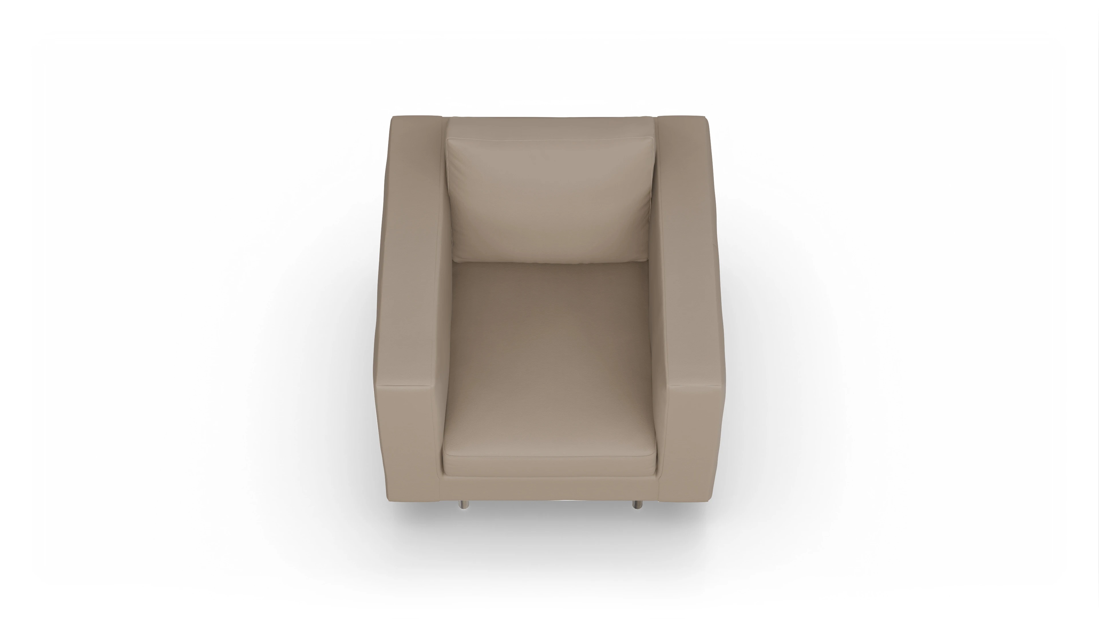 Ansicht des Produktes Silea Sessel in Leder beige