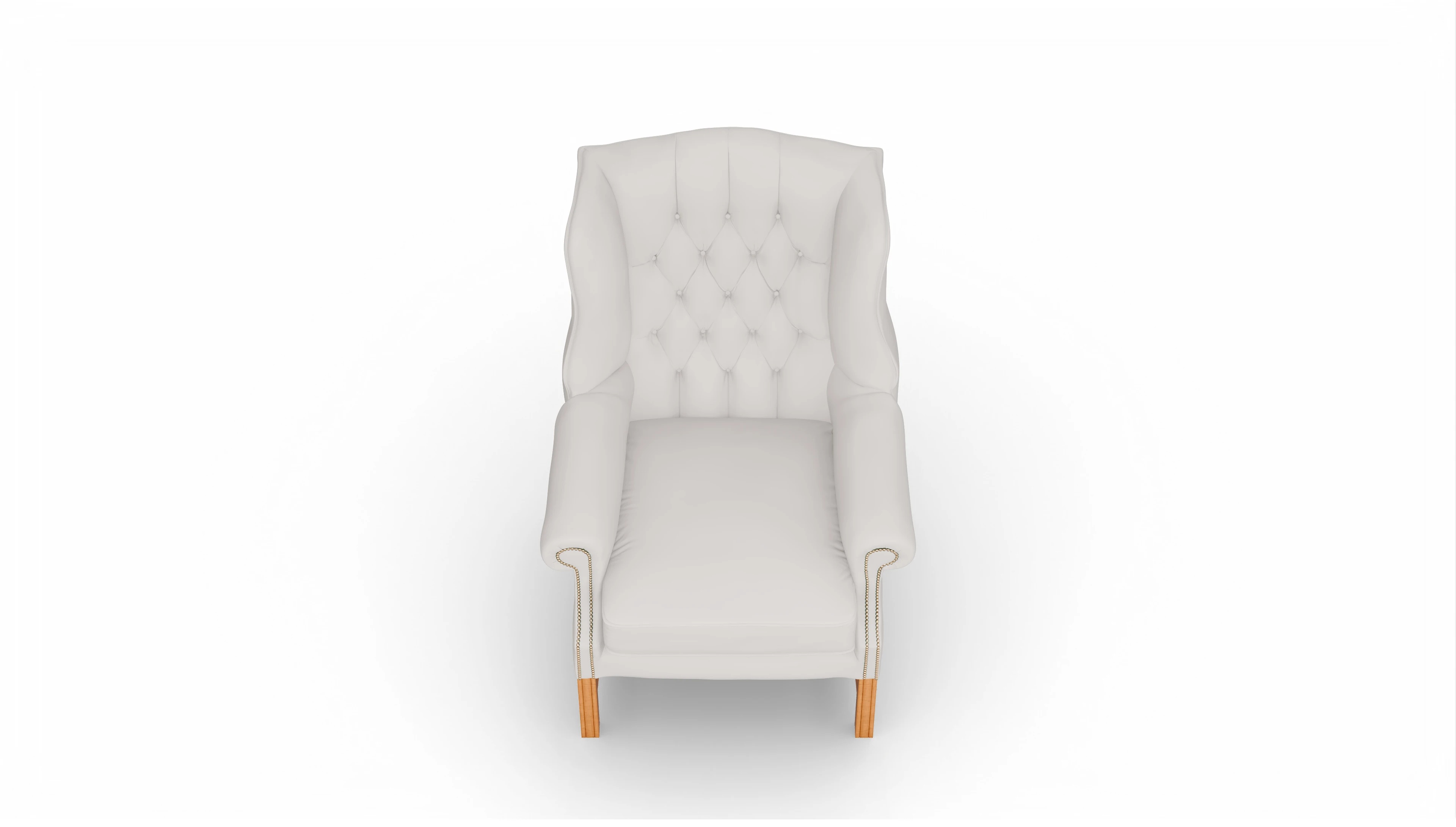 Ansicht des Produktes Sherlock Sessel in Leder weiß