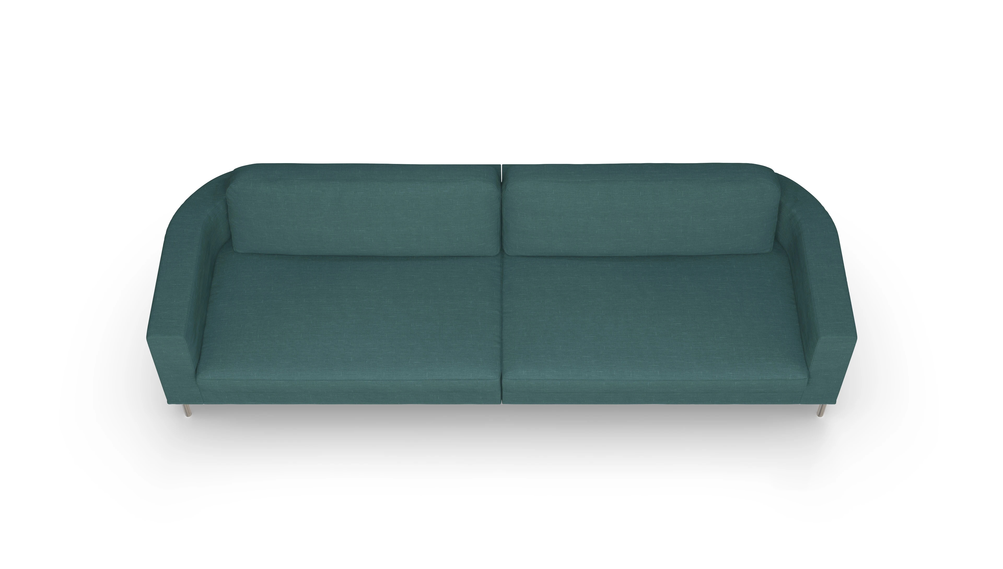 Designer-Stoffsofa Girando Ansicht des Produktes Girando 4-Sitzer in Stoff grün