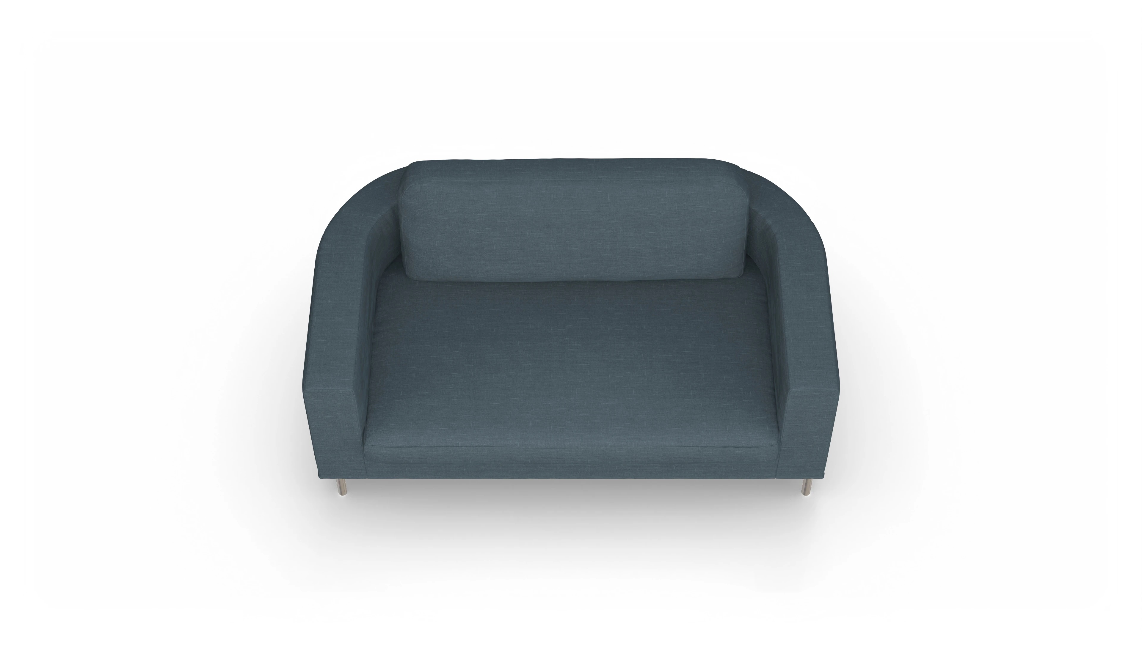 Designer-Stoffsofa Girando Ansicht des Produktes Girando 2-Sitzer in Stoff blau