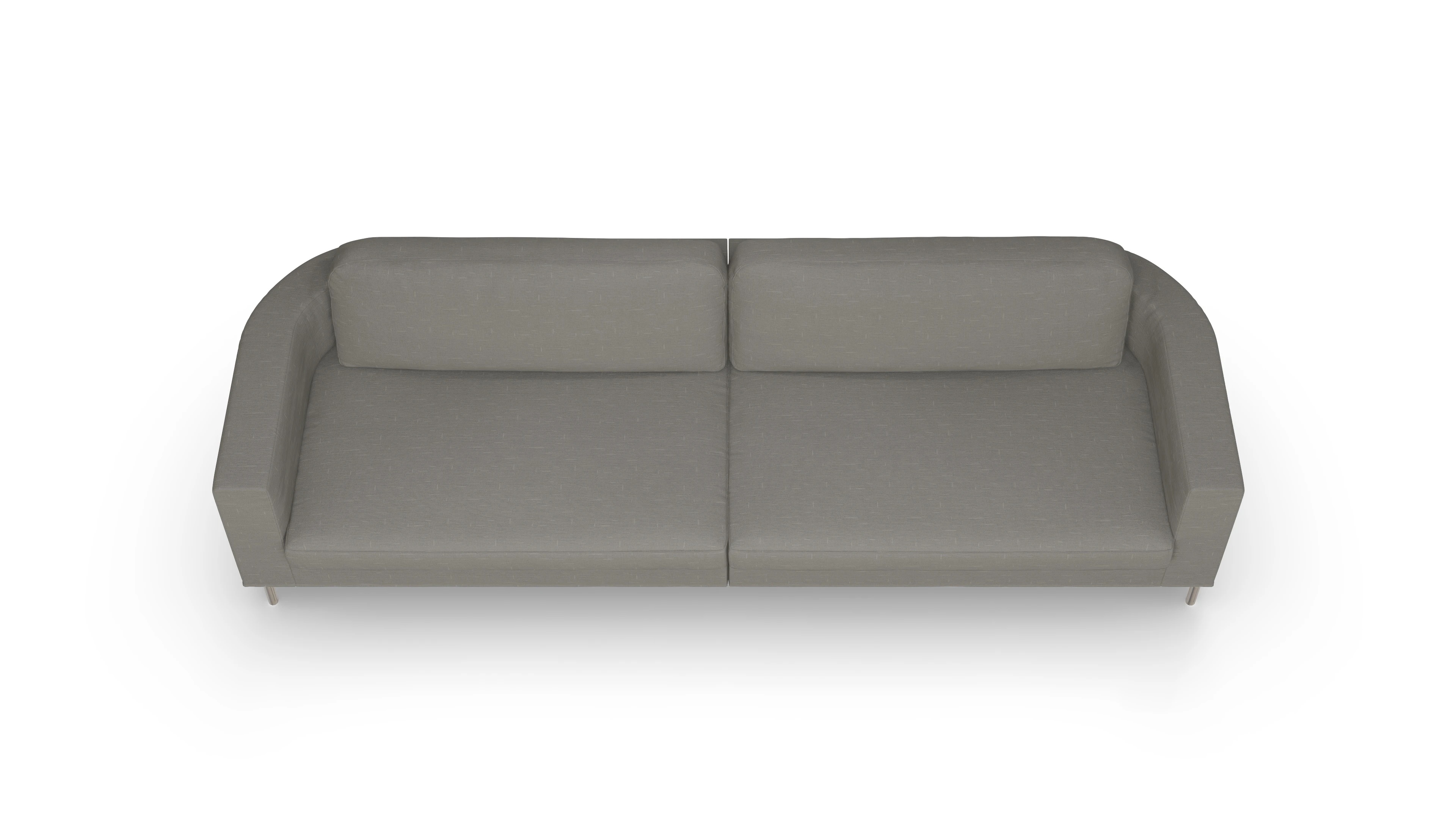 Designer-Stoffsofa Girando Ansicht des Produktes Girando 4-Sitzer in Stoff grau