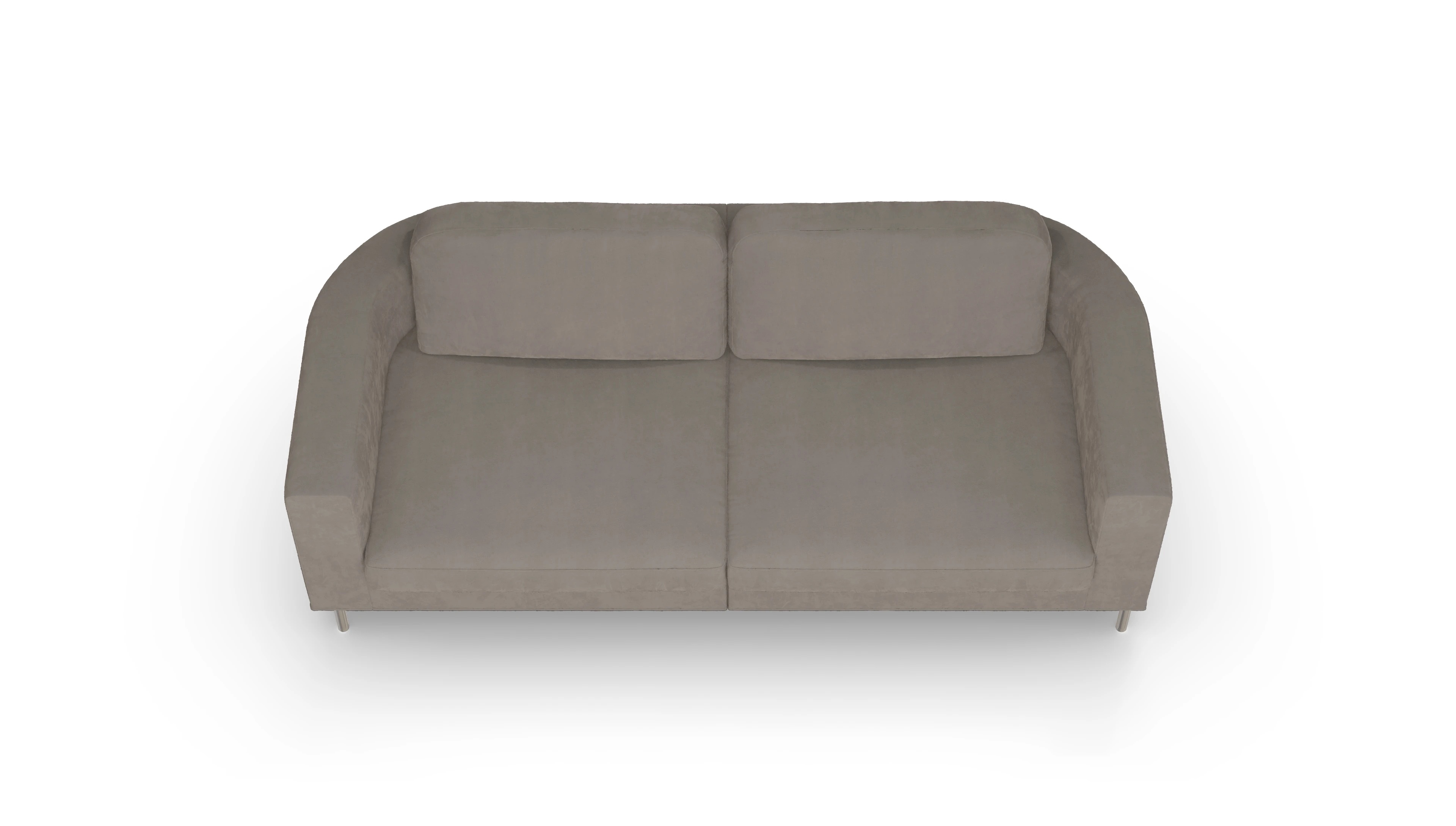 Designer-Stoffsofa Girando Ansicht des Produktes Girando 3-Sitzer in Samt braun