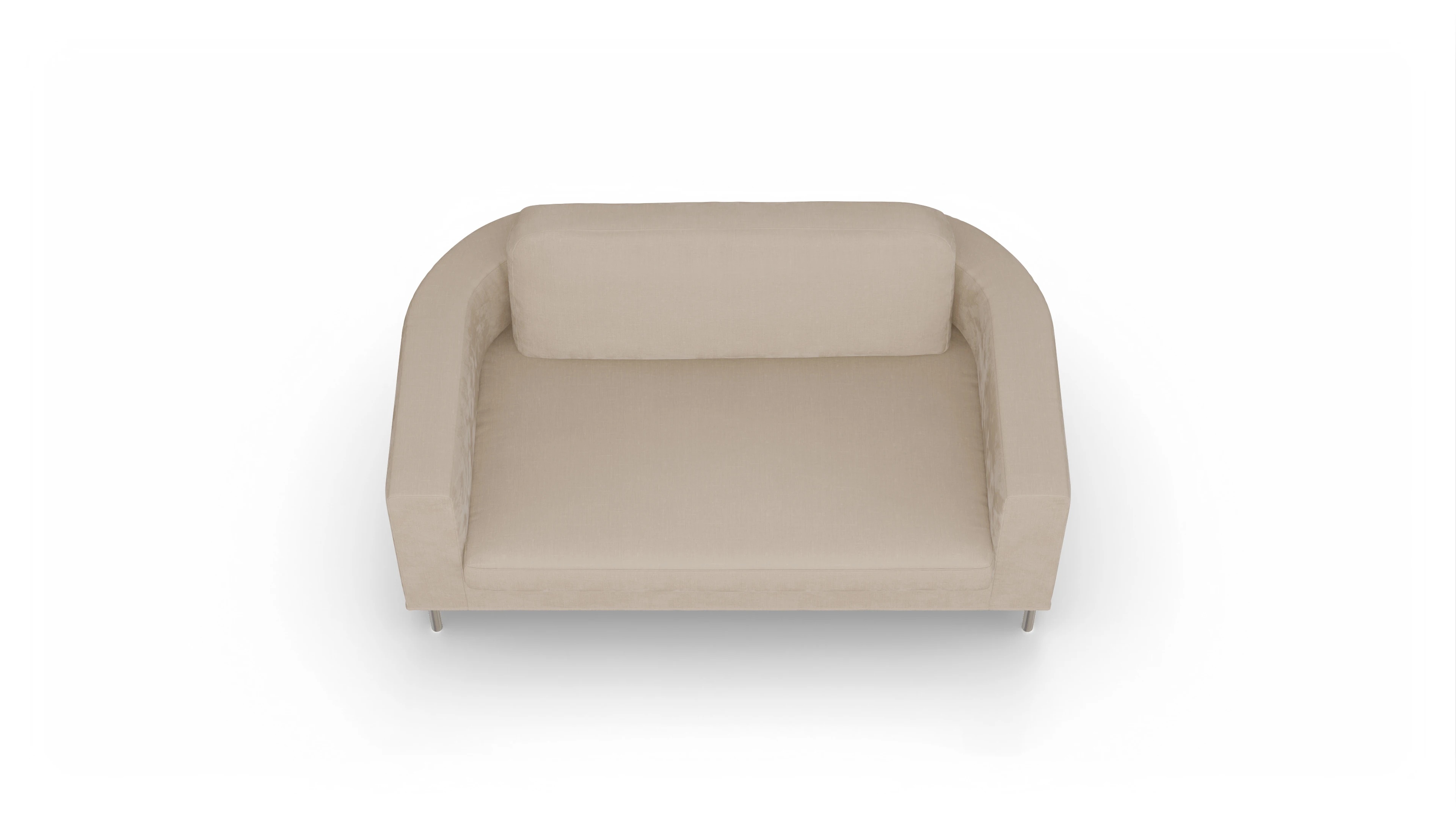 Designer-Stoffsofa Girando Ansicht des Produktes Girando 2-Sitzer in Stoff weiß