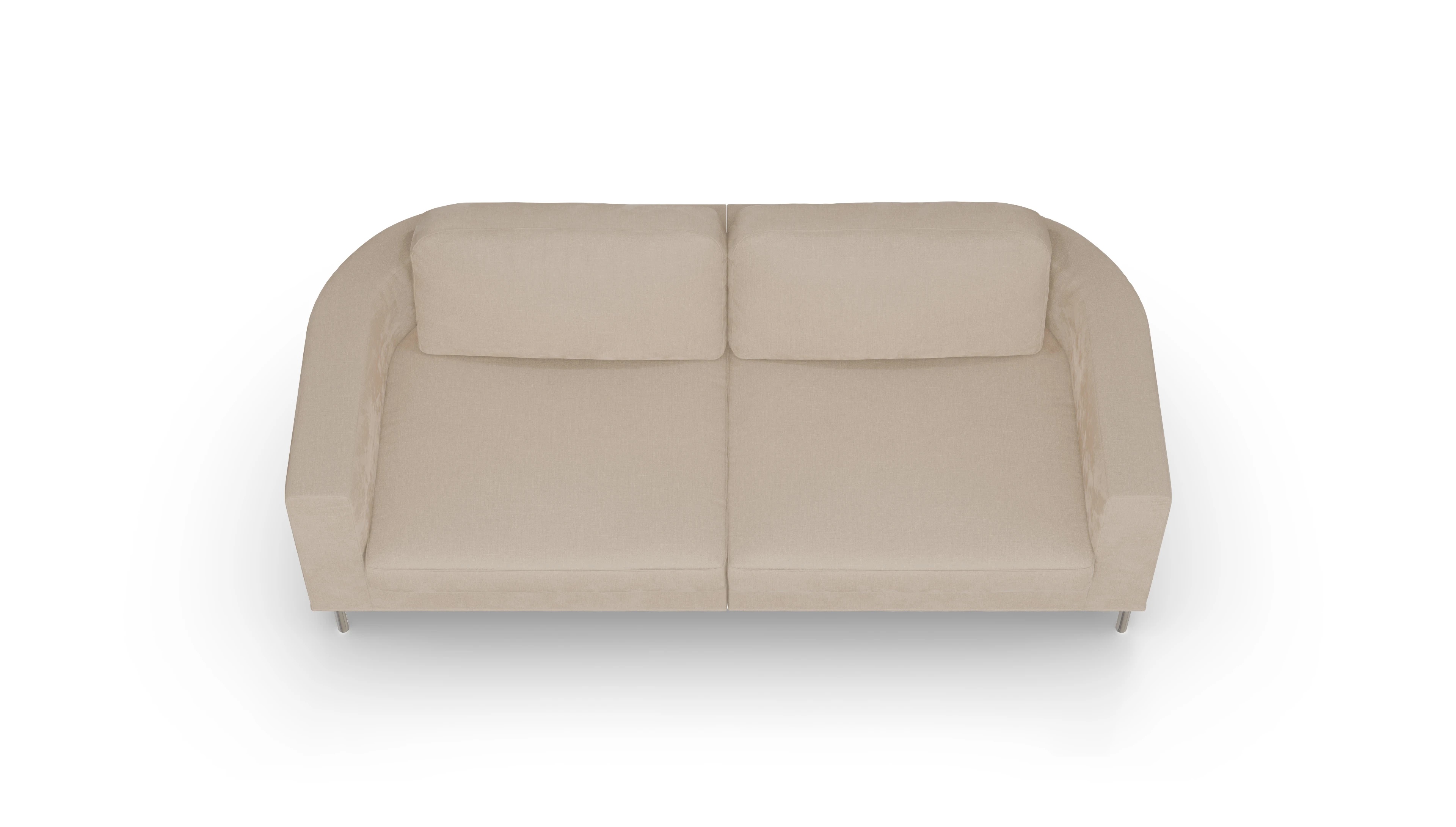 Designer-Stoffsofa Girando Ansicht des Produktes Girando 3-Sitzer in Stoff weiß