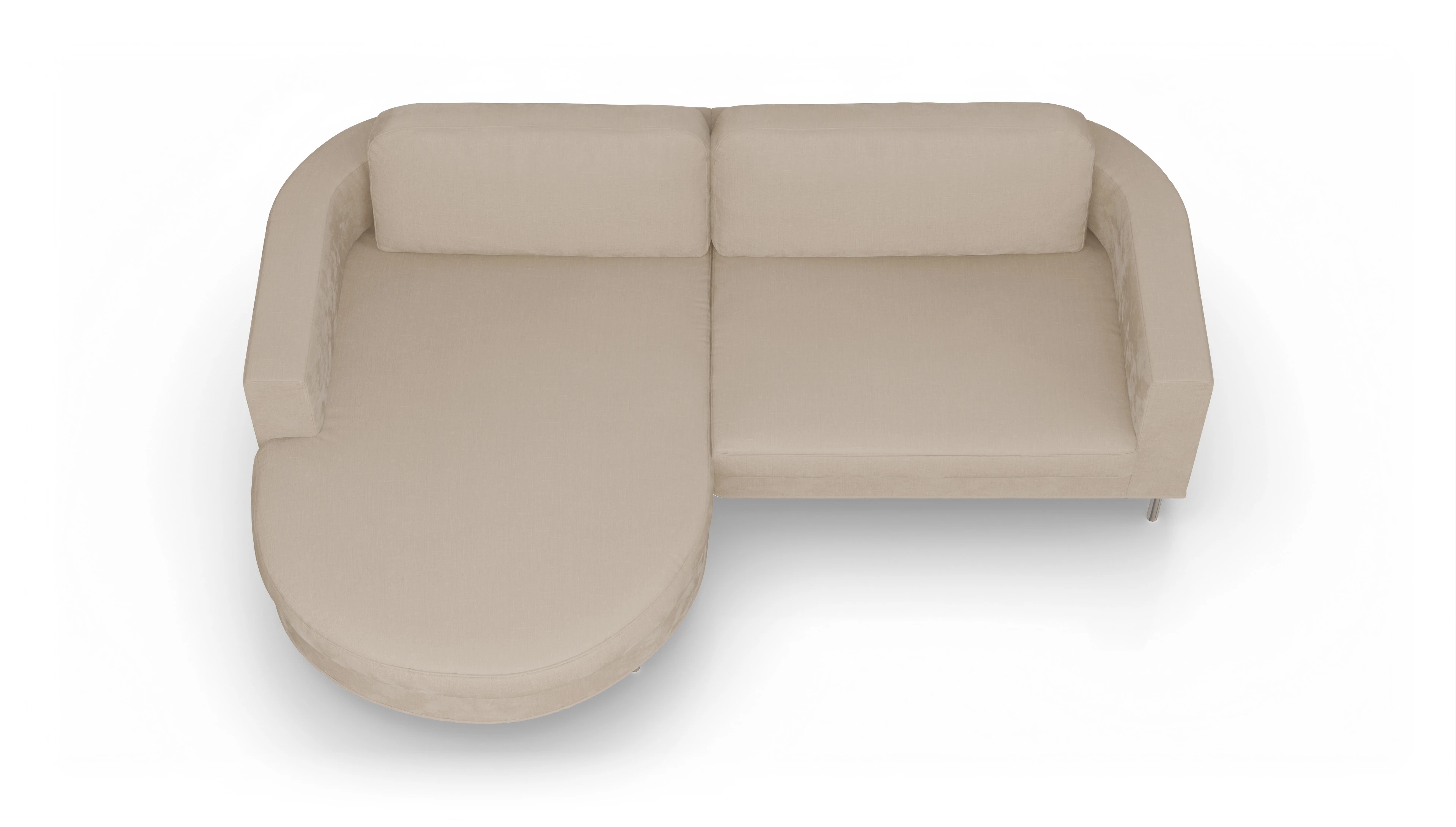 Ansicht des Produktes Girando Sofa mit Rec links in Stoff weiß