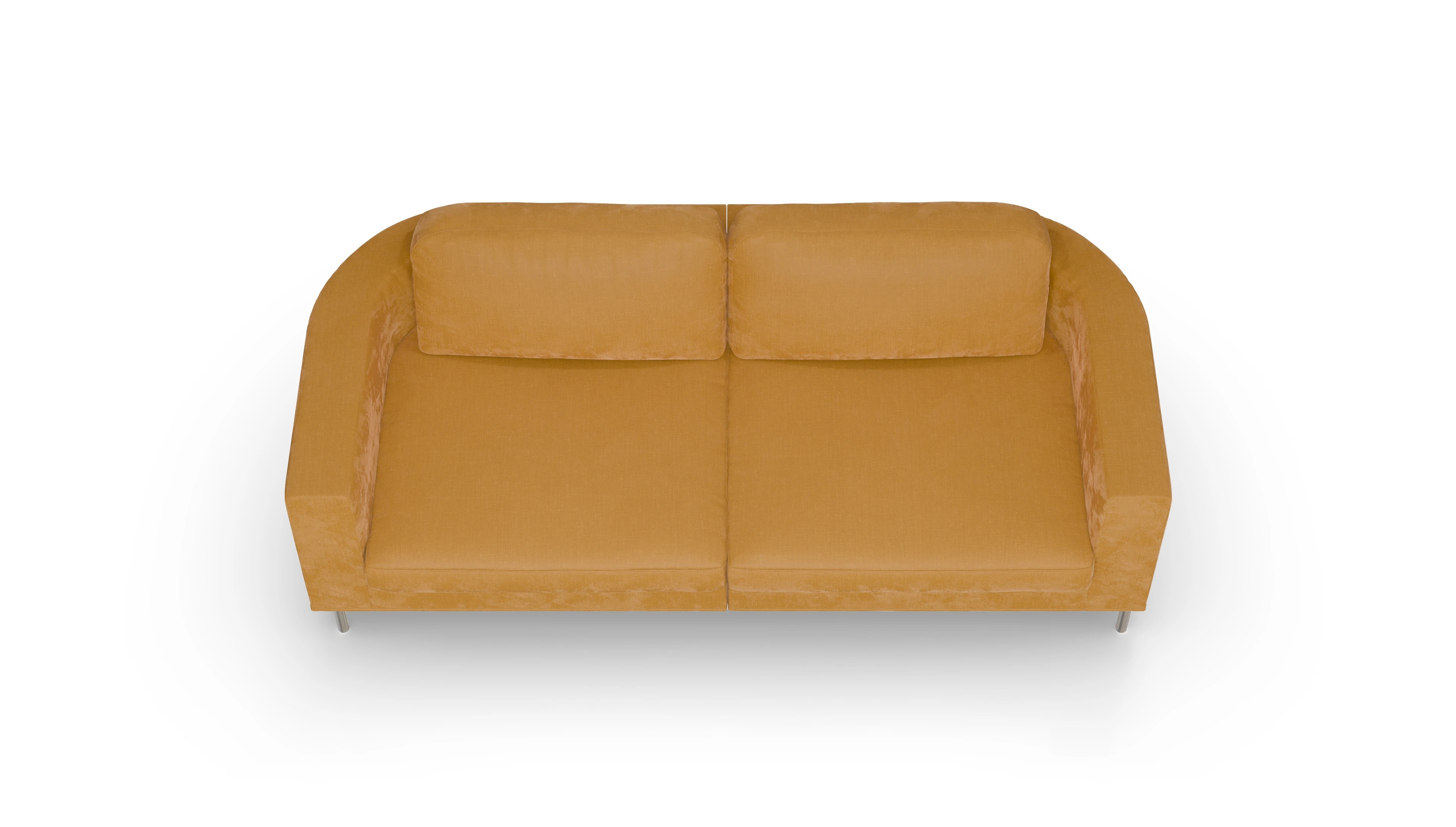 Designer-Stoffsofa Girando Ansicht des Produktes Girando 3-Sitzer in Stoff gelb