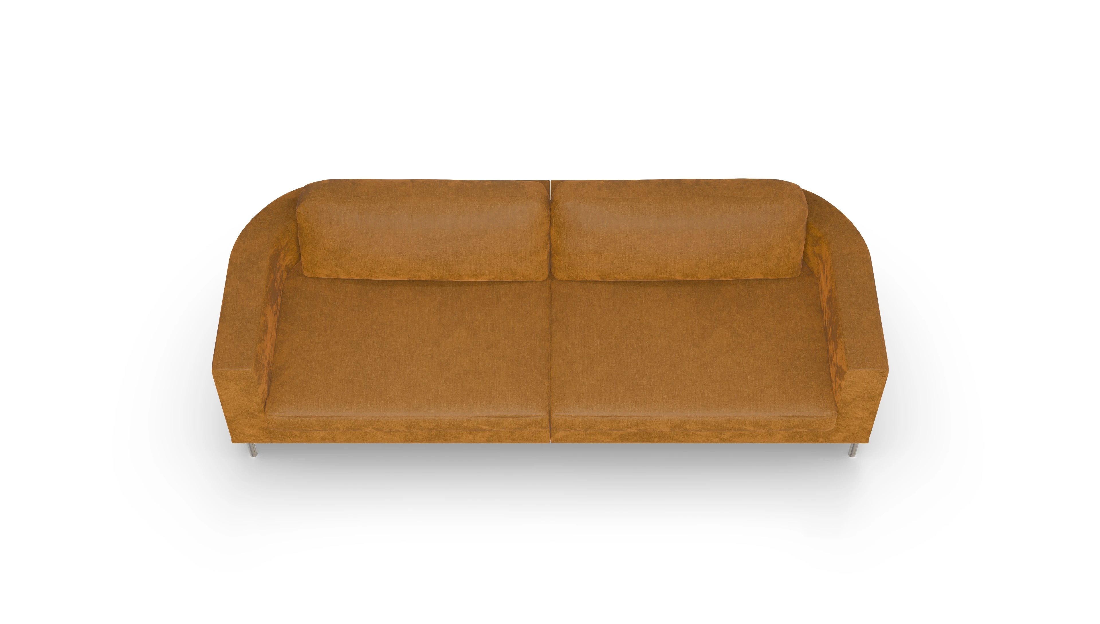 Designer-Stoffsofa Girando Ansicht des Produktes Girando 3,5-Sitzer in Stoff braun