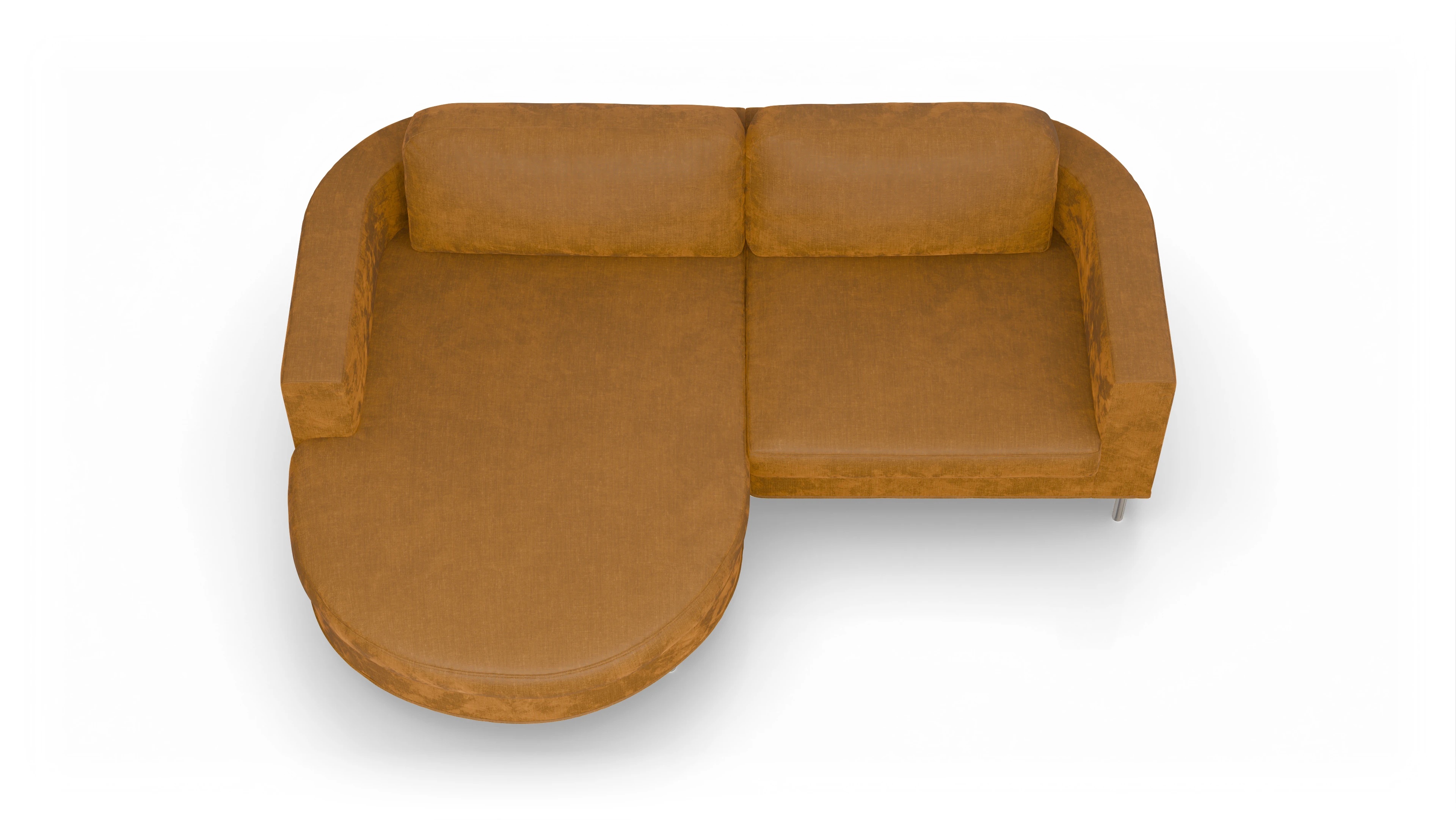 Ansicht des Produktes Girando Sofa mit Rec links in Stoff braun