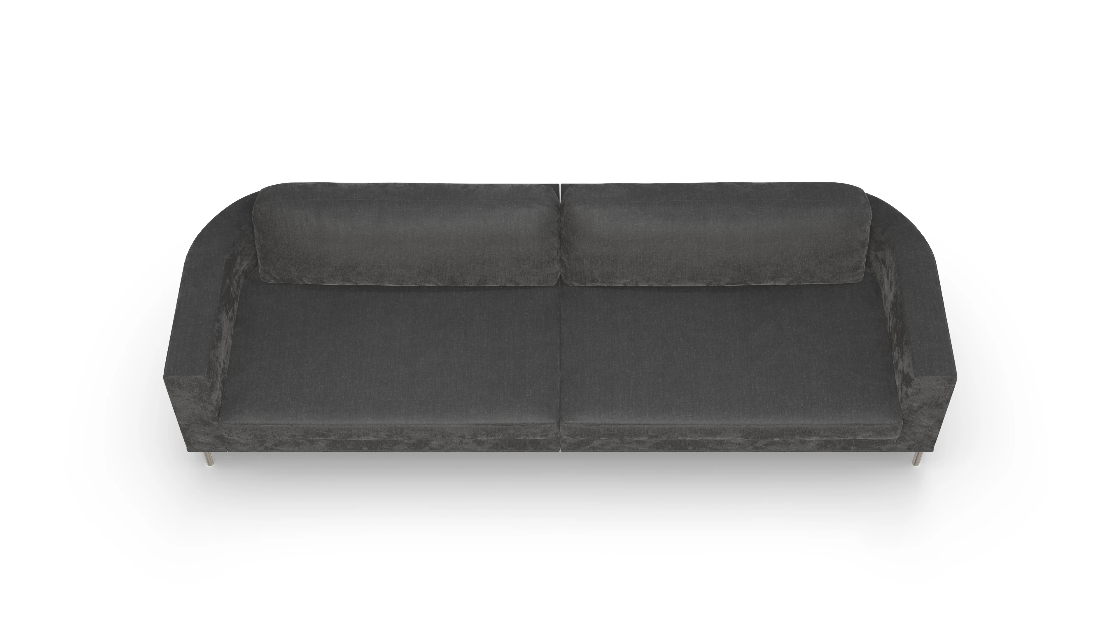 Designer-Stoffsofa Girando Ansicht des Produktes Girando 4-Sitzer in Stoff grau