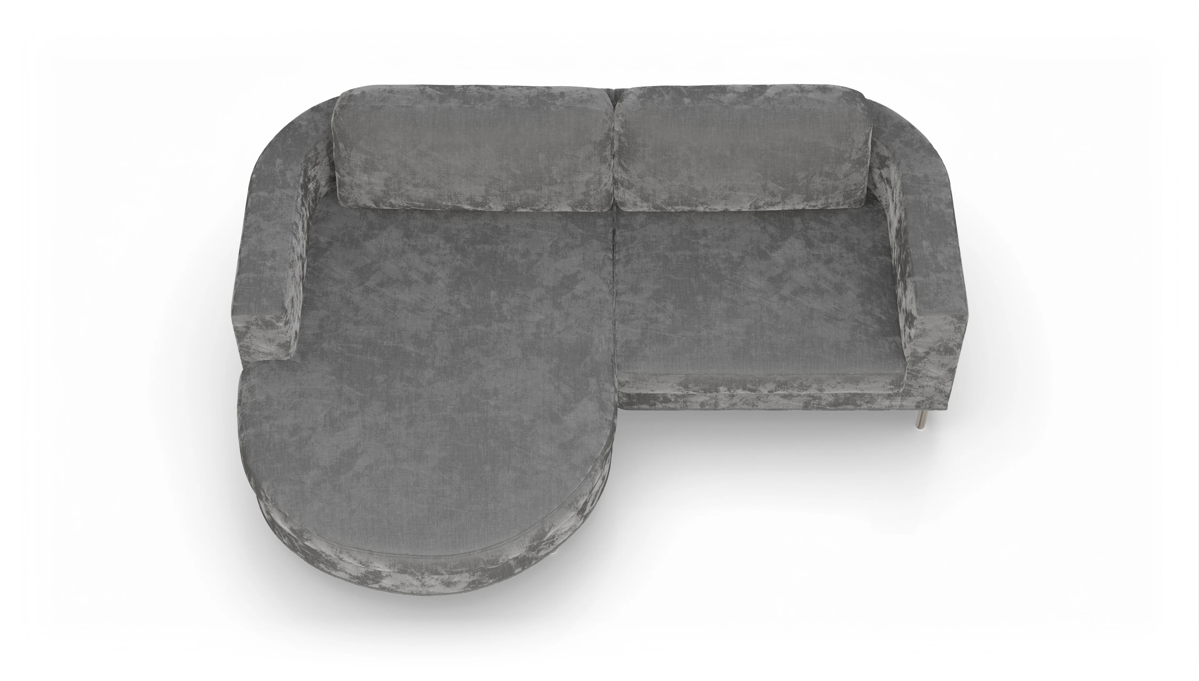 Ansicht des Produktes Girando Sofa mit Rec links in Stoff grau