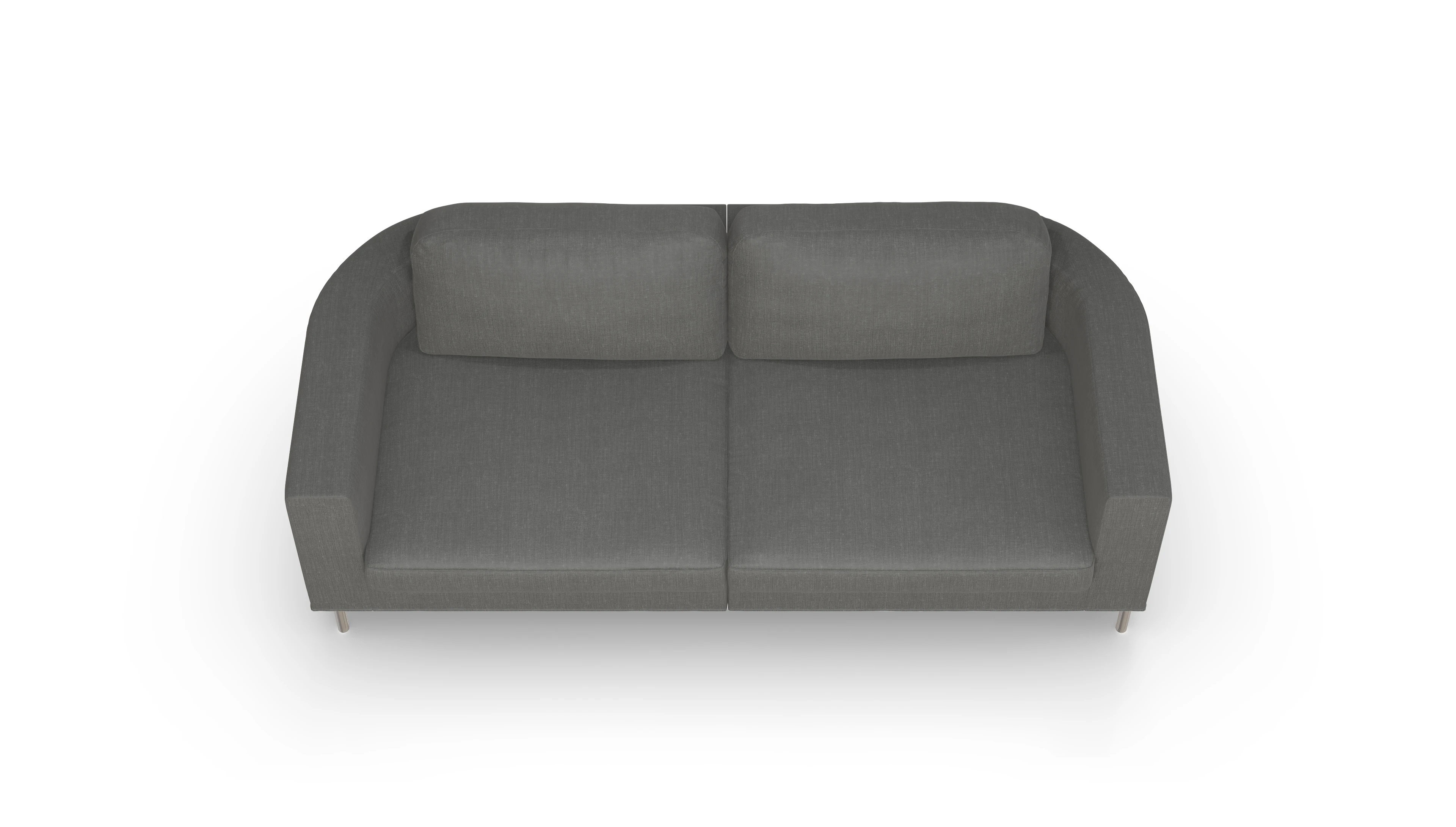 Designer-Stoffsofa Girando Ansicht des Produktes Girando 3-Sitzer in Stoff grau