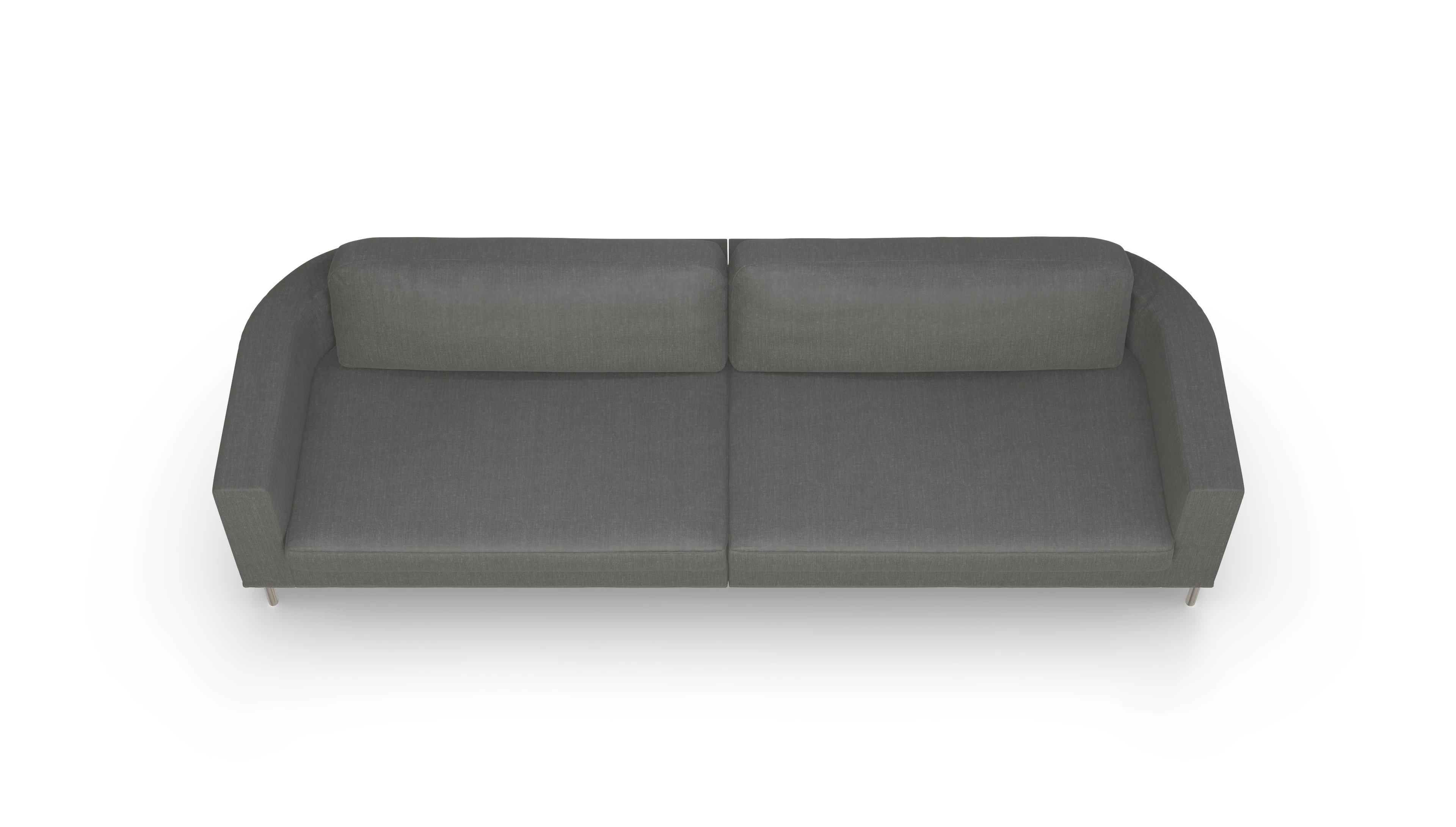 Designer-Stoffsofa Girando Ansicht des Produktes Girando 4-Sitzer in Stoff grau