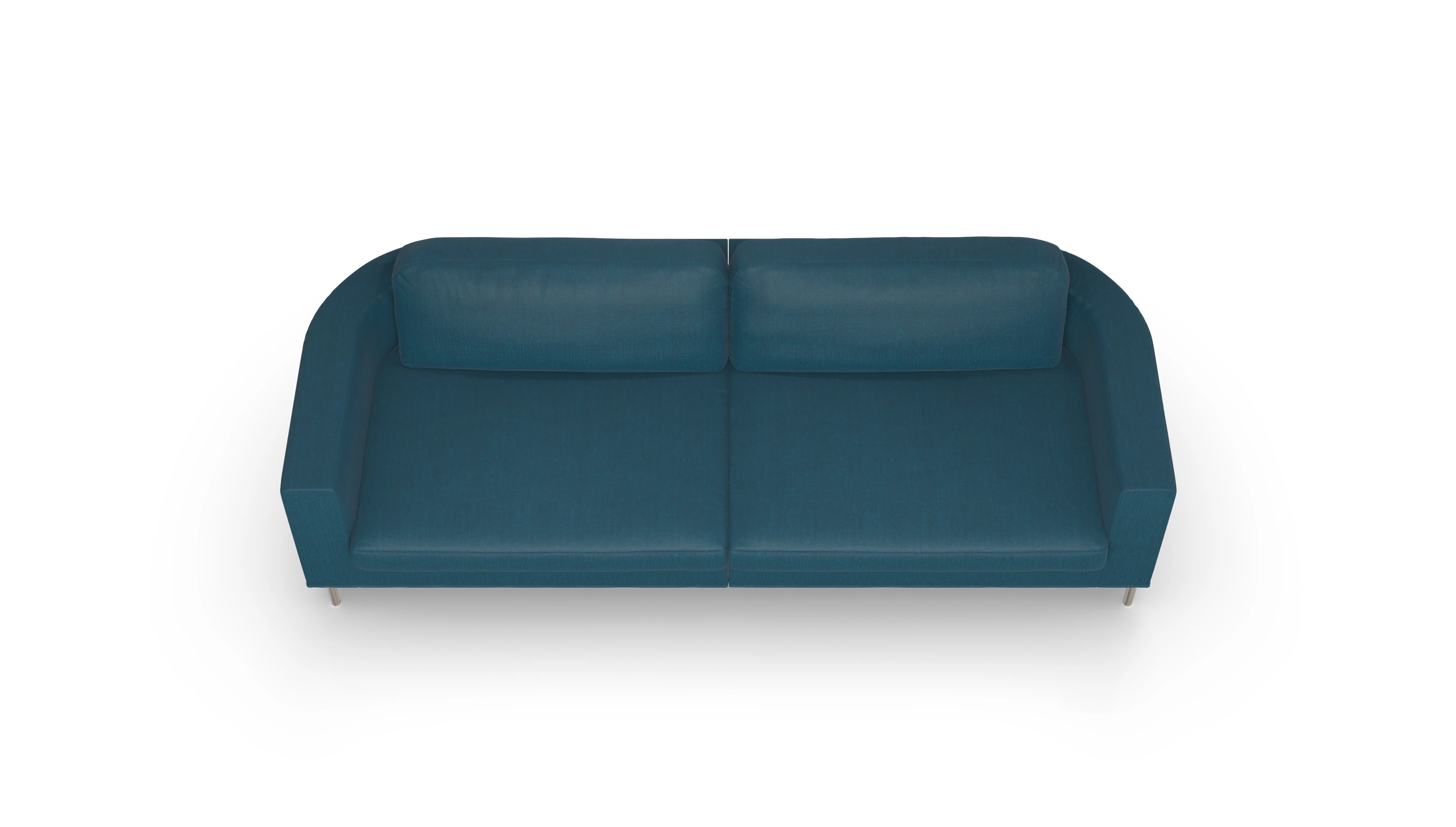 Designer-Stoffsofa Girando Ansicht des Produktes Girando 3,5-Sitzer in Stoff blau