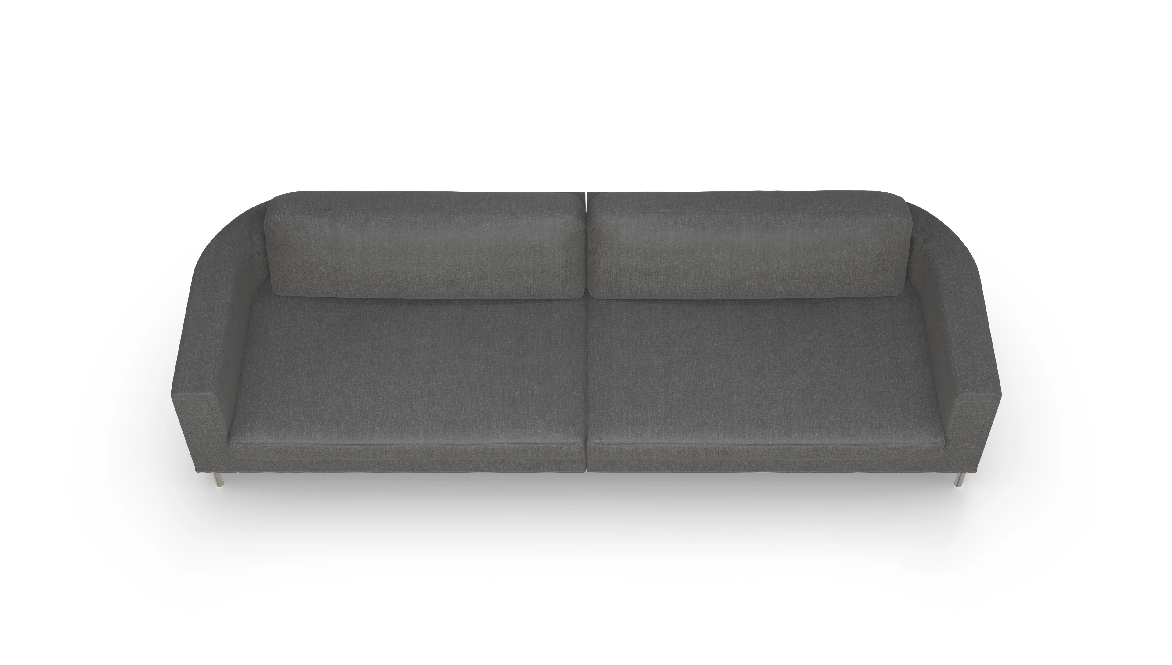 Designer-Stoffsofa Girando Ansicht des Produktes Girando 4-Sitzer in Stoff grau