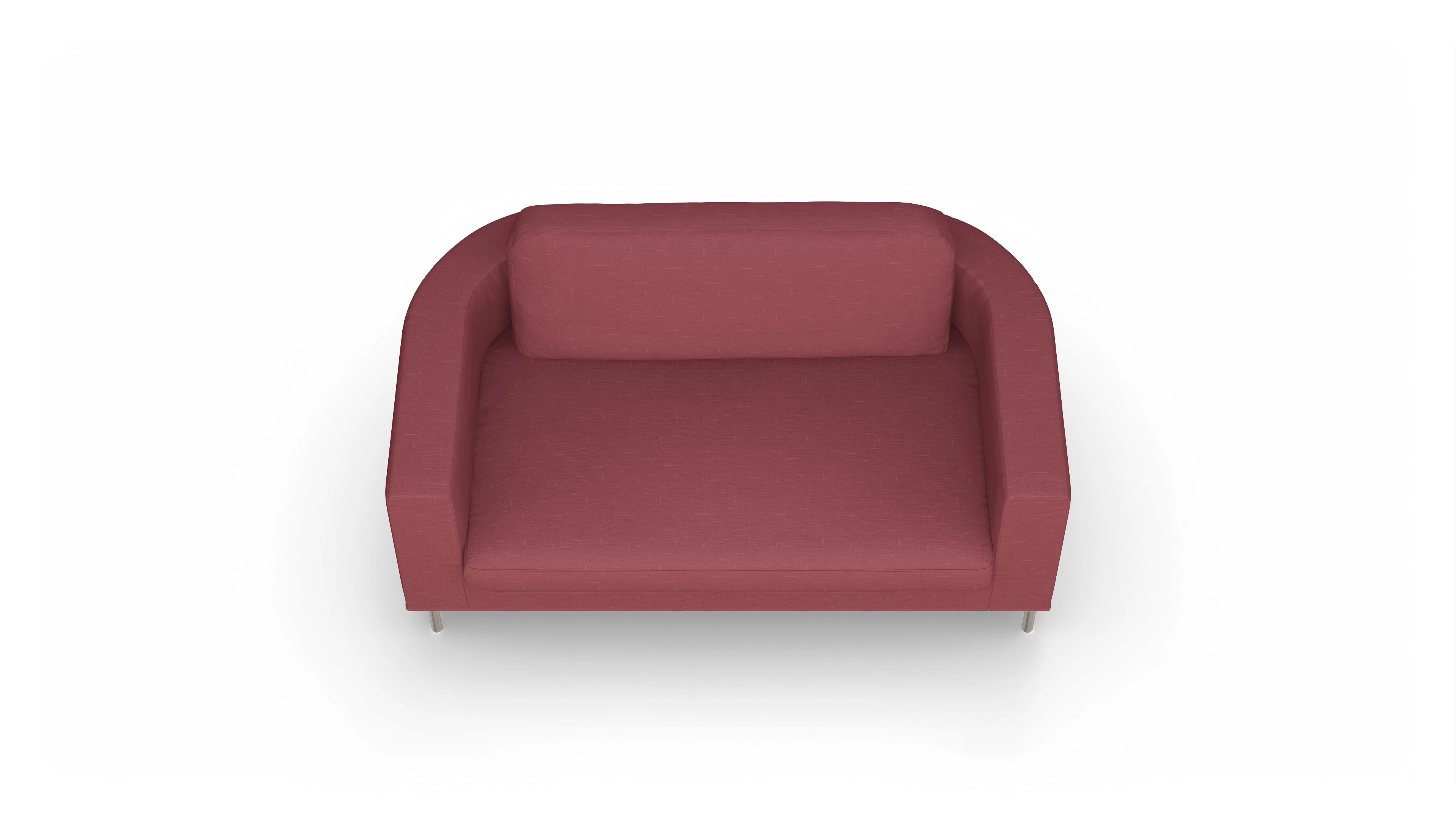 Designer-Stoffsofa Girando Ansicht des Produktes Girando 2-Sitzer in Stoff rot