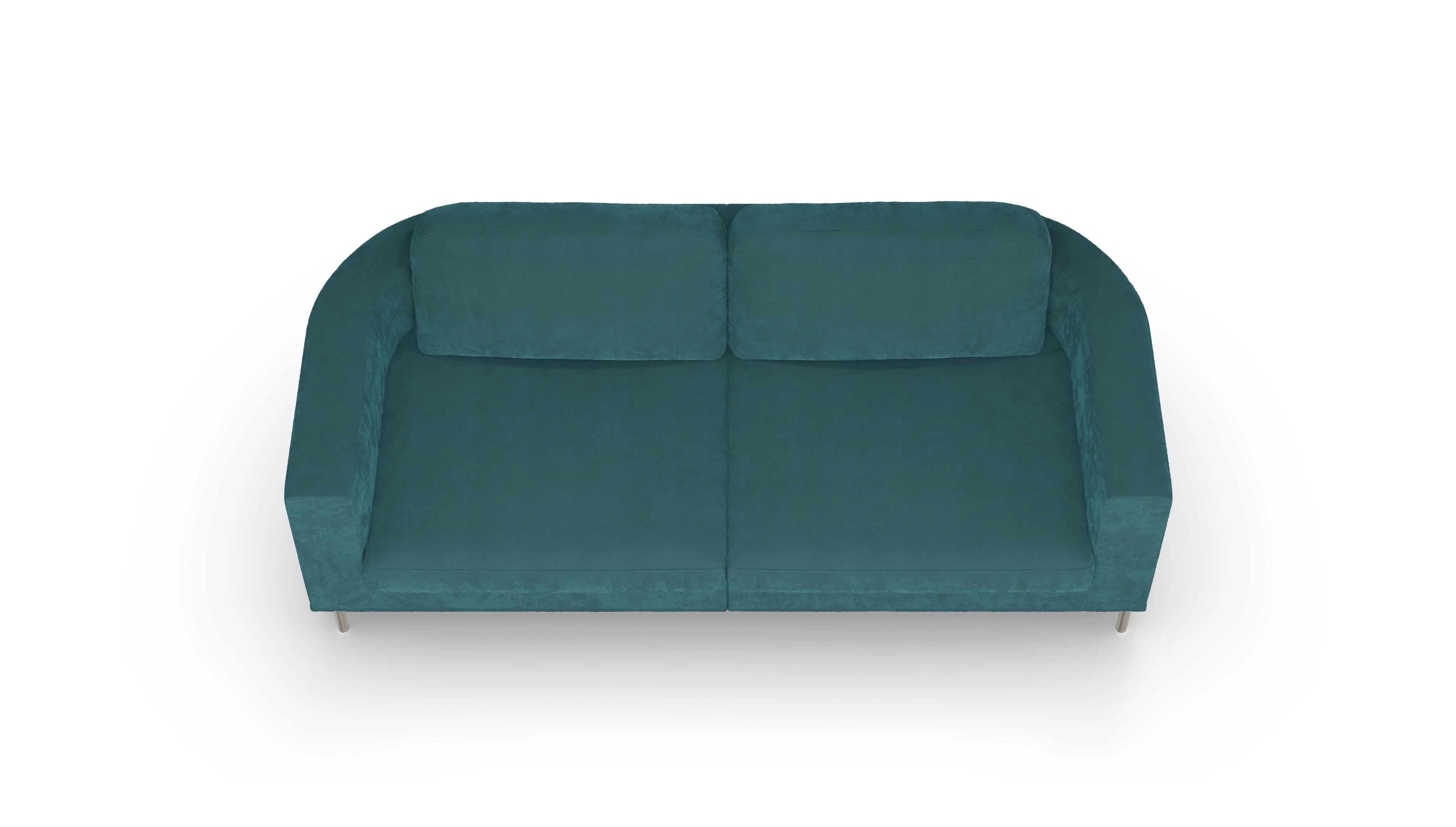 Designer-Stoffsofa Girando Ansicht des Produktes Girando 3-Sitzer in Samt blau