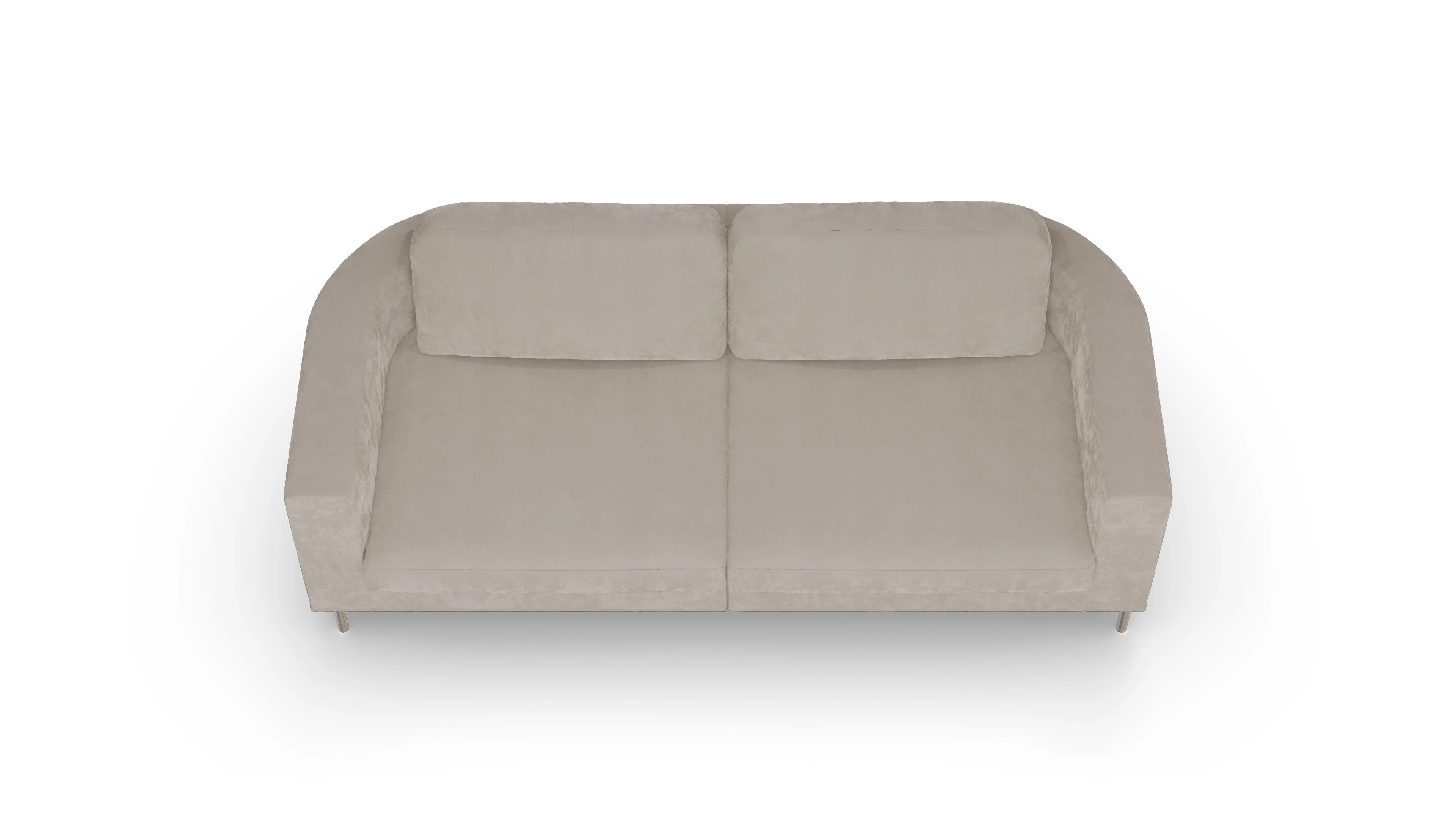 Ansicht des Produktes Girando 3-Sitzer in Samt weiß