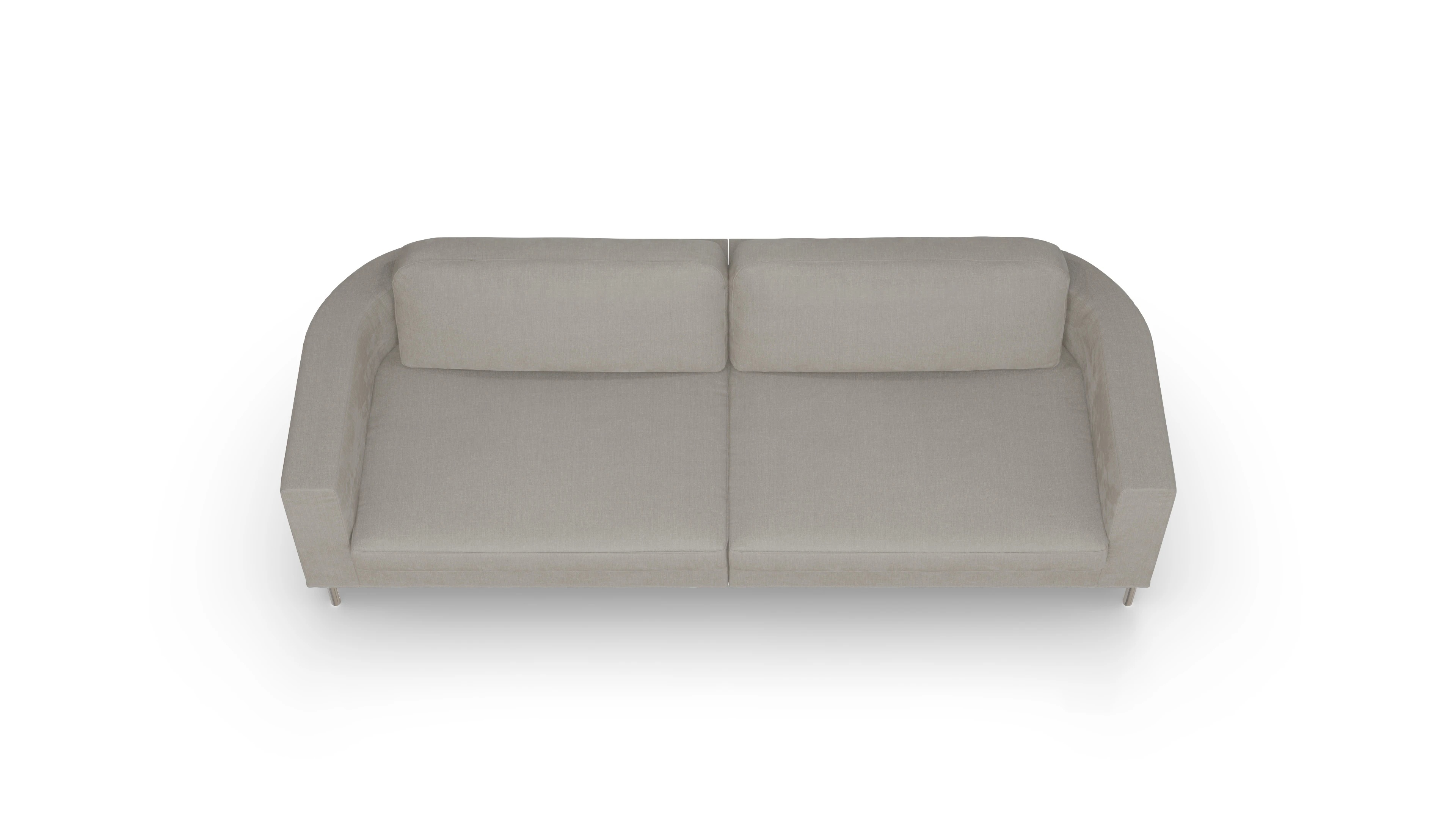 Designer-Stoffsofa Girando Ansicht des Produktes Girando 3,5-Sitzer in Stoff weiß