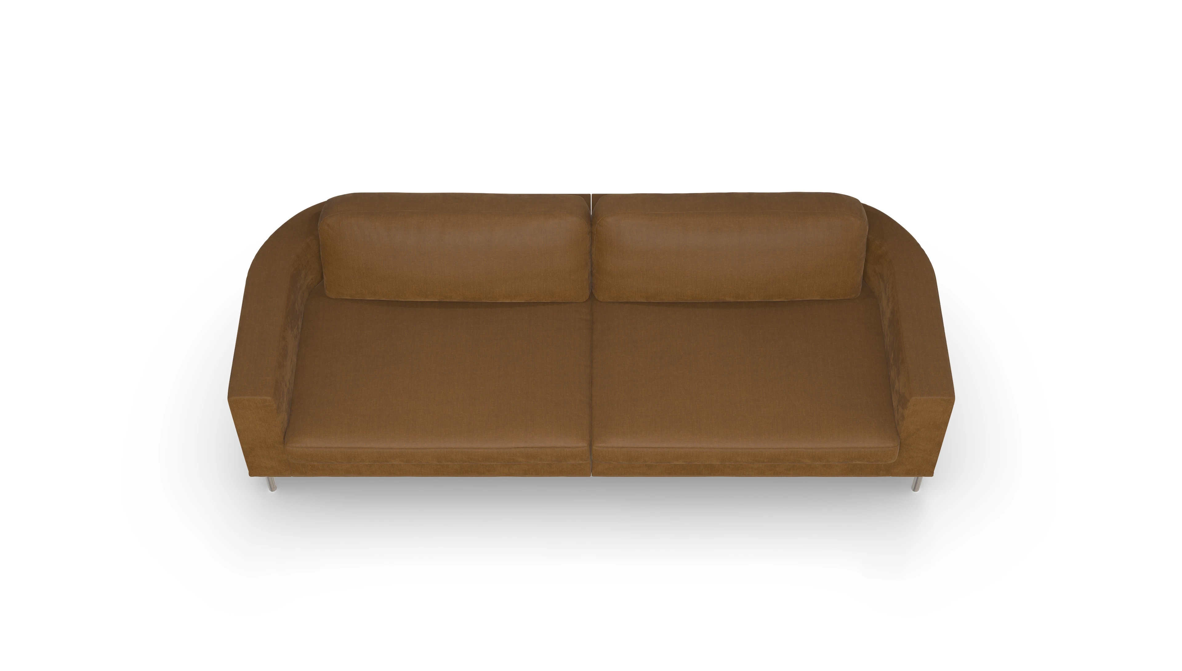 Designer-Stoffsofa Girando Ansicht des Produktes Girando 3,5-Sitzer in Stoff orange