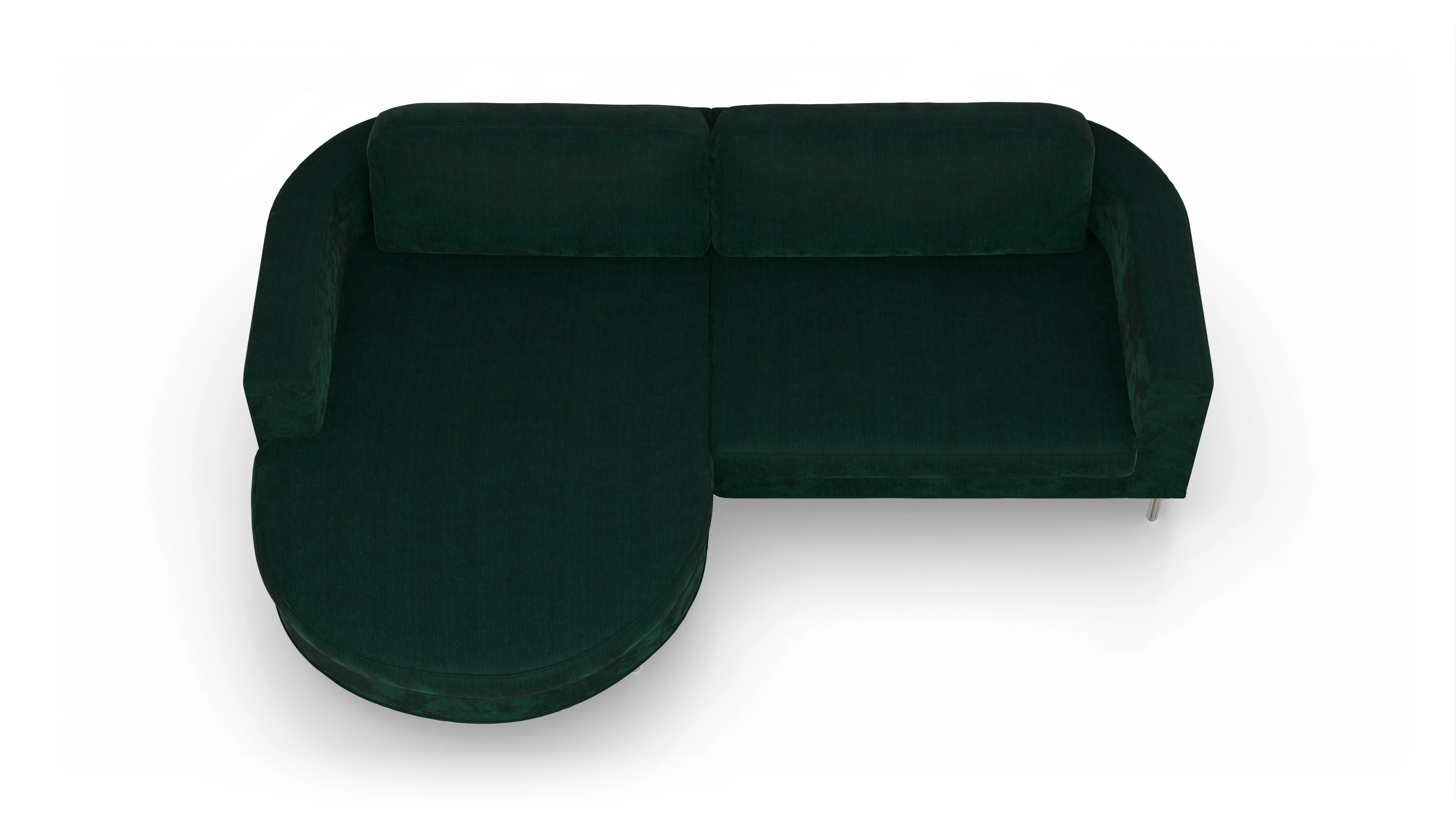 Ansicht des Produktes Girando Sofa mit Rec links in Stoff blau