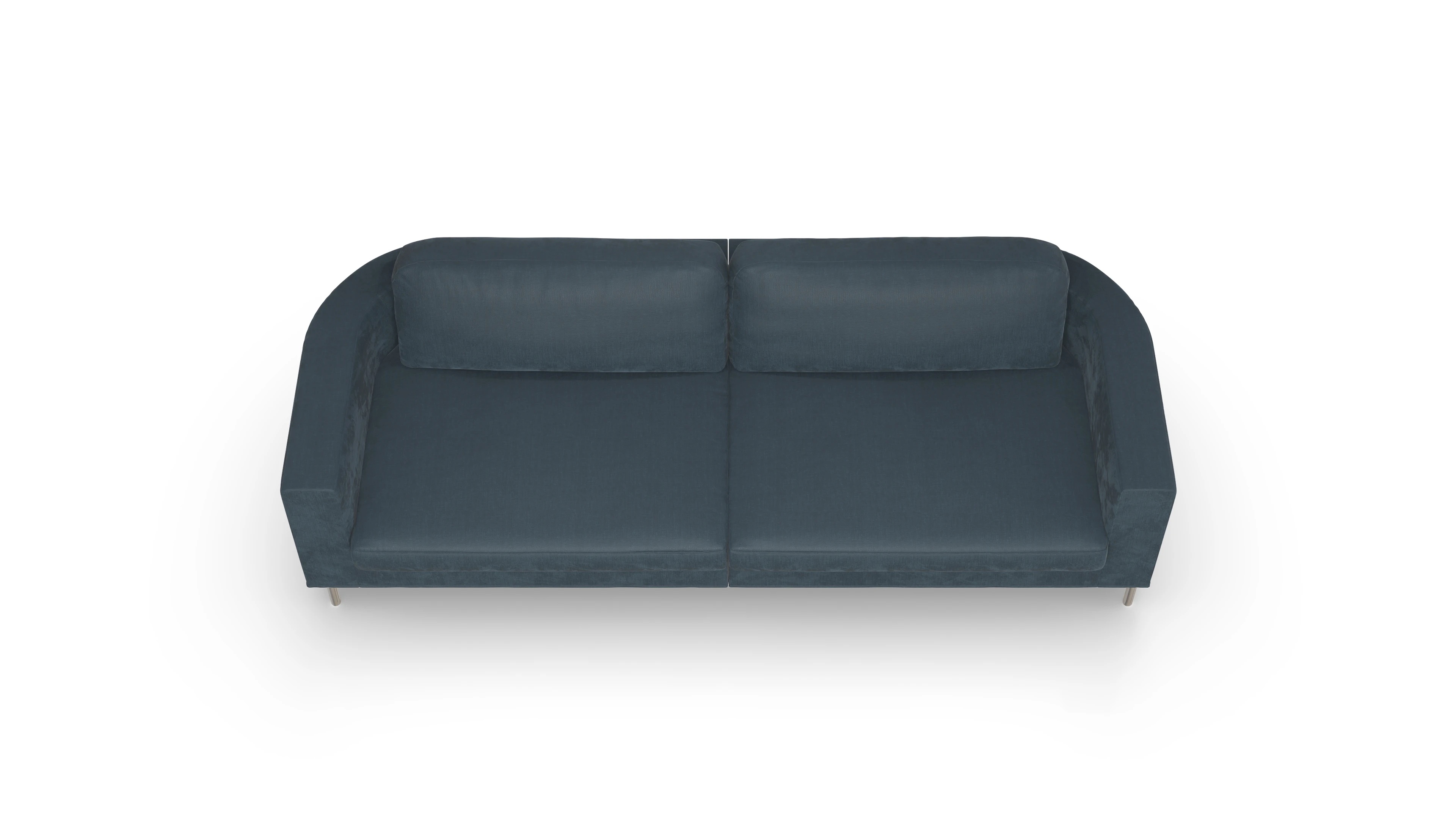 Designer-Stoffsofa Girando Ansicht des Produktes Girando 3,5-Sitzer in Stoff blau