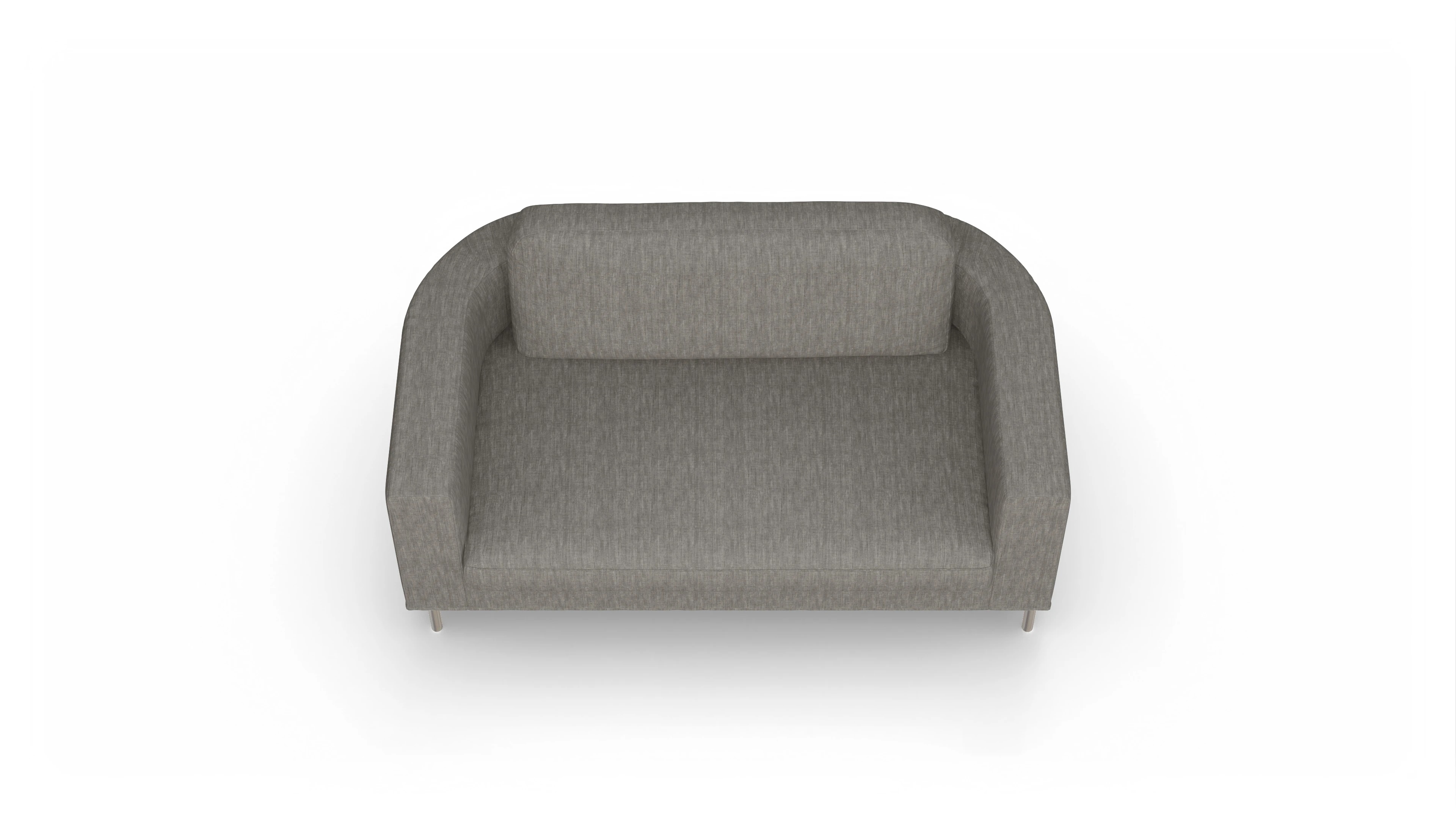 Designer-Stoffsofa Girando Ansicht des Produktes Girando 2-Sitzer in Stoff grau