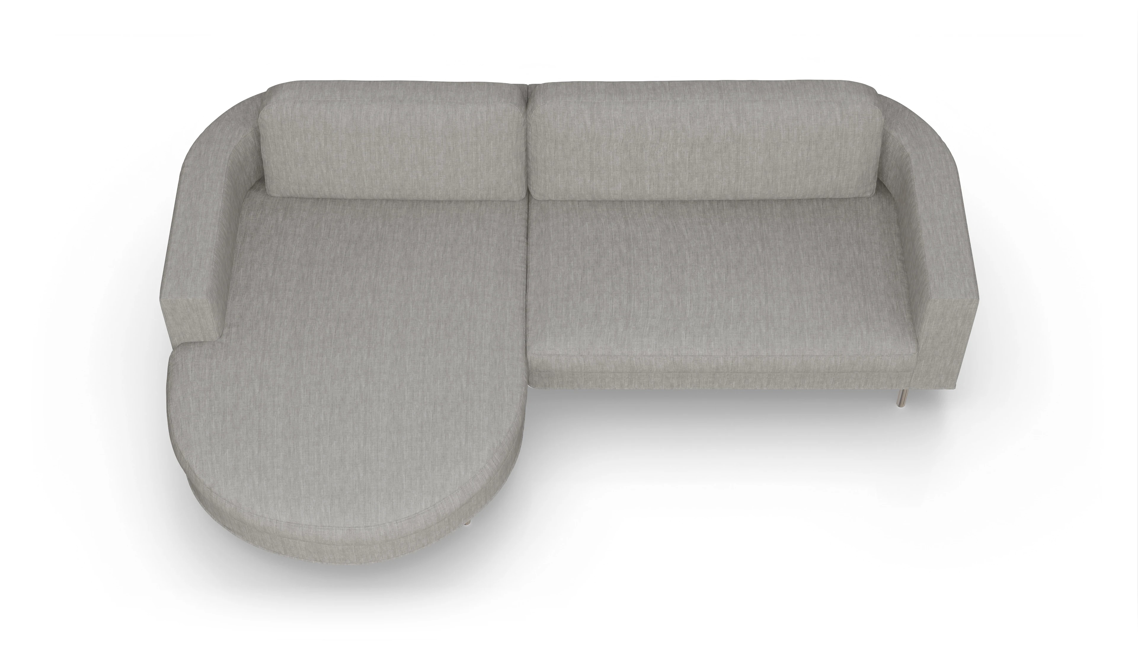 Ansicht des Produktes Girando Sofa mit Rec links in Stoff beige