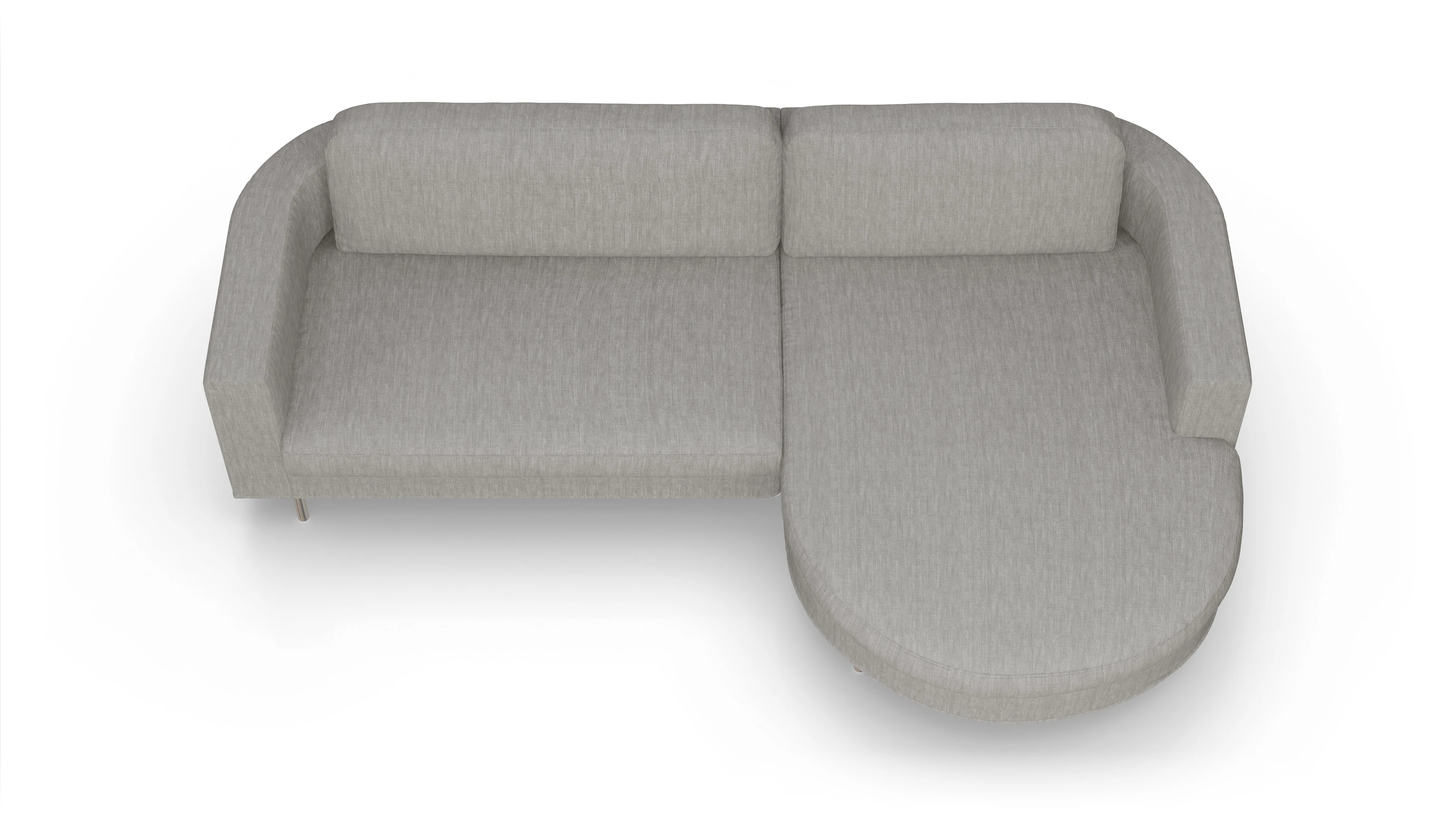 Ansicht des Produktes Girando Sofa mit Rec rechts in Stoff beige