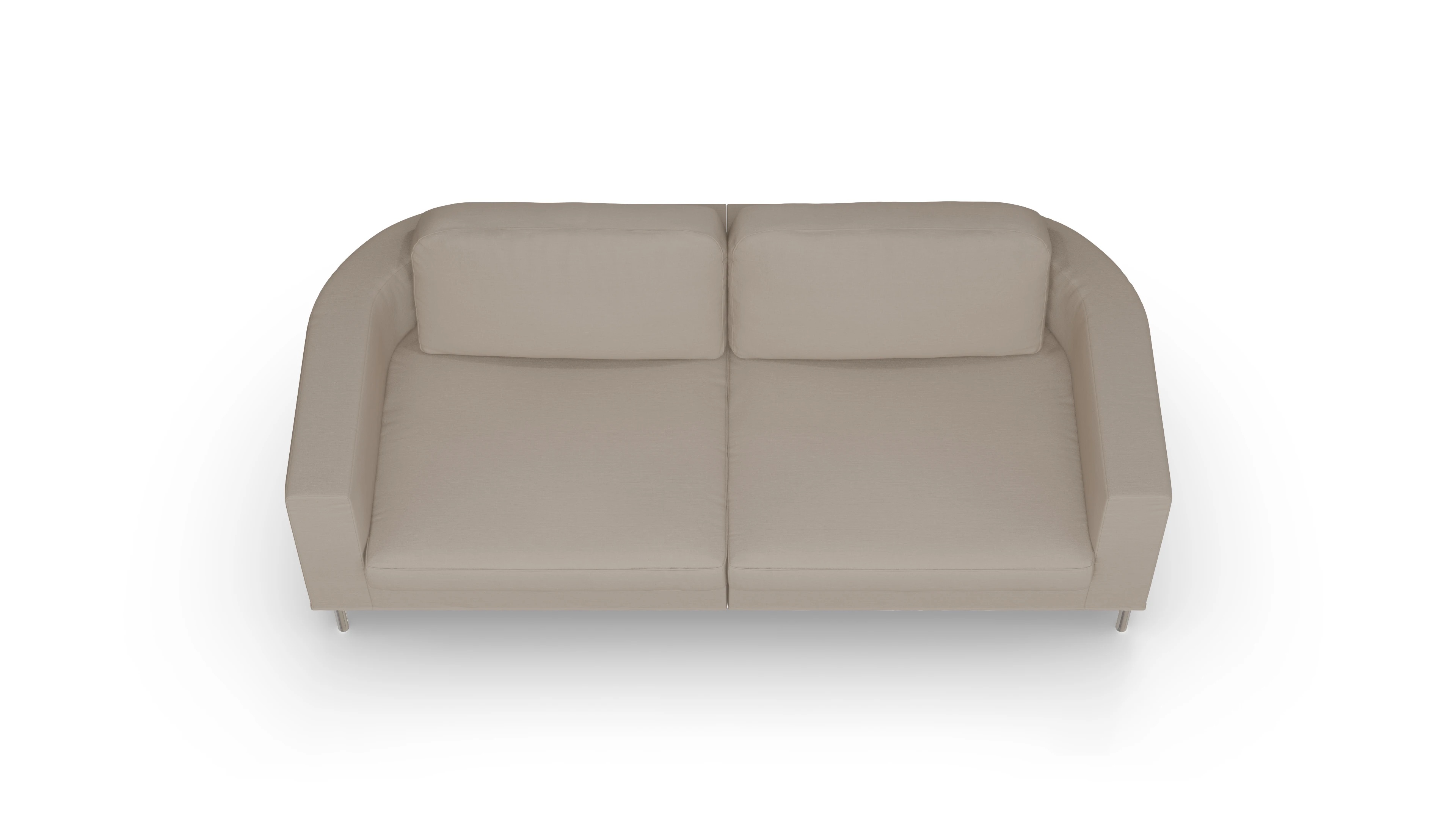 Designer-Stoffsofa Girando Ansicht des Produktes Girando 3-Sitzer in Stoff beige