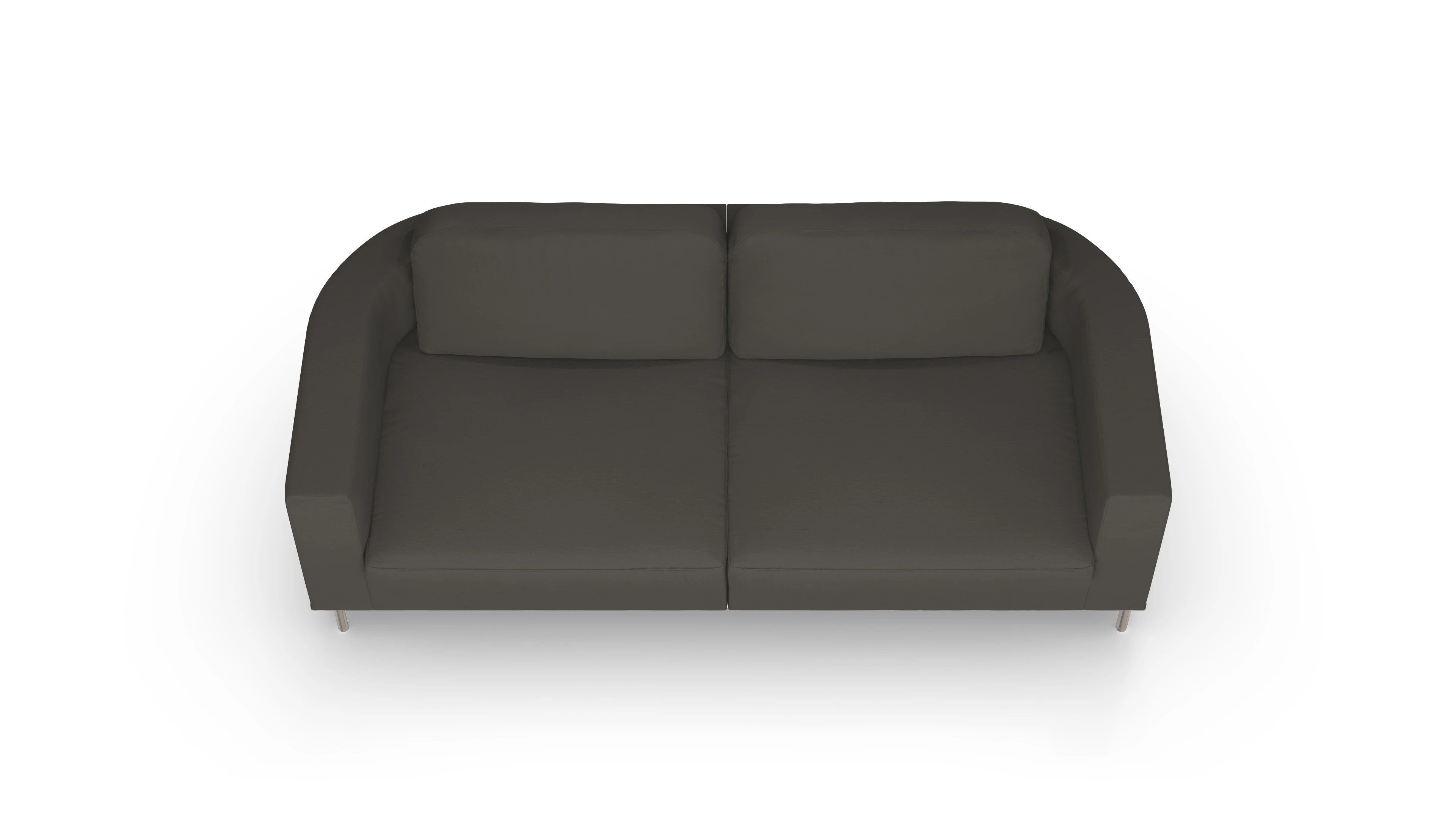 Designer-Stoffsofa Girando Ansicht des Produktes Girando 3-Sitzer in Stoff grau
