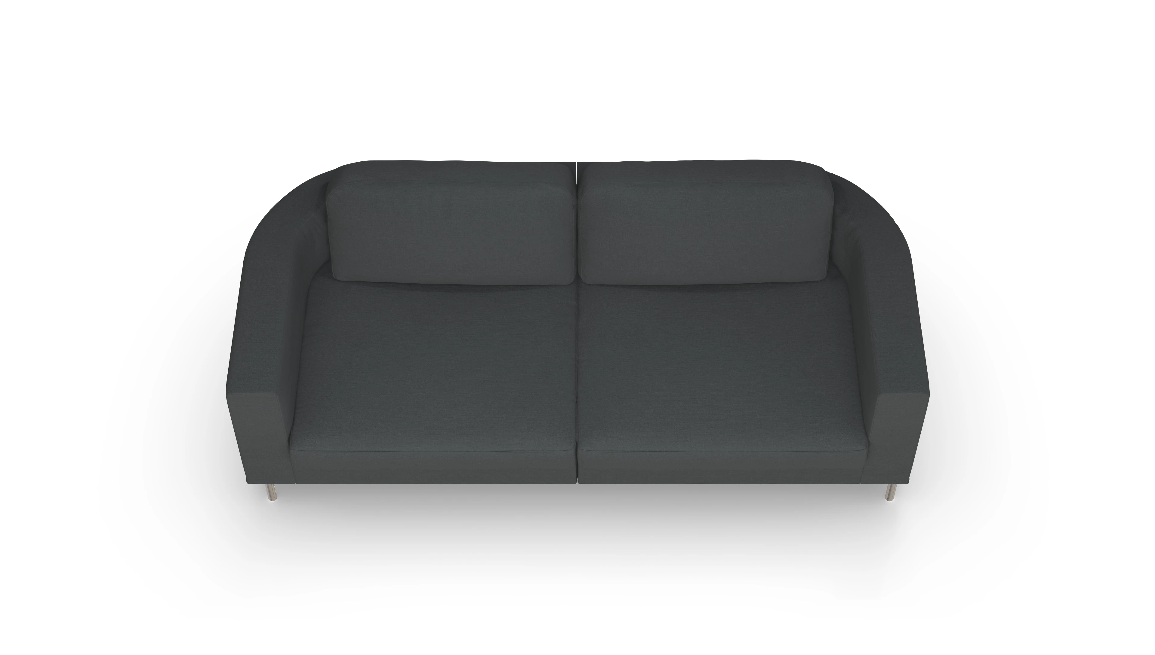 Designer-Stoffsofa Girando Ansicht des Produktes Girando 3-Sitzer in Stoff grau