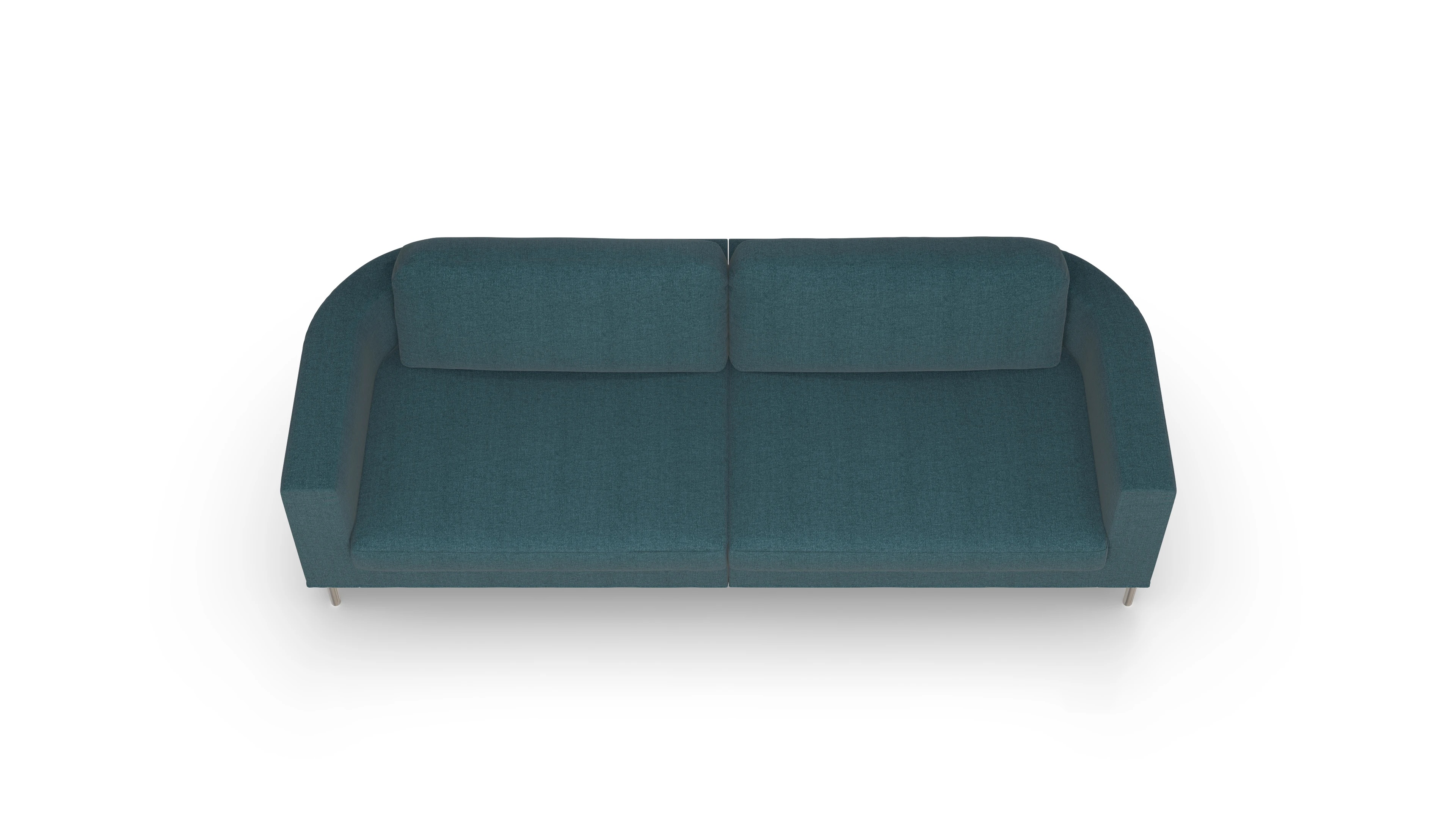 Designer-Stoffsofa Girando Ansicht des Produktes Girando 3,5-Sitzer in Stoff blau
