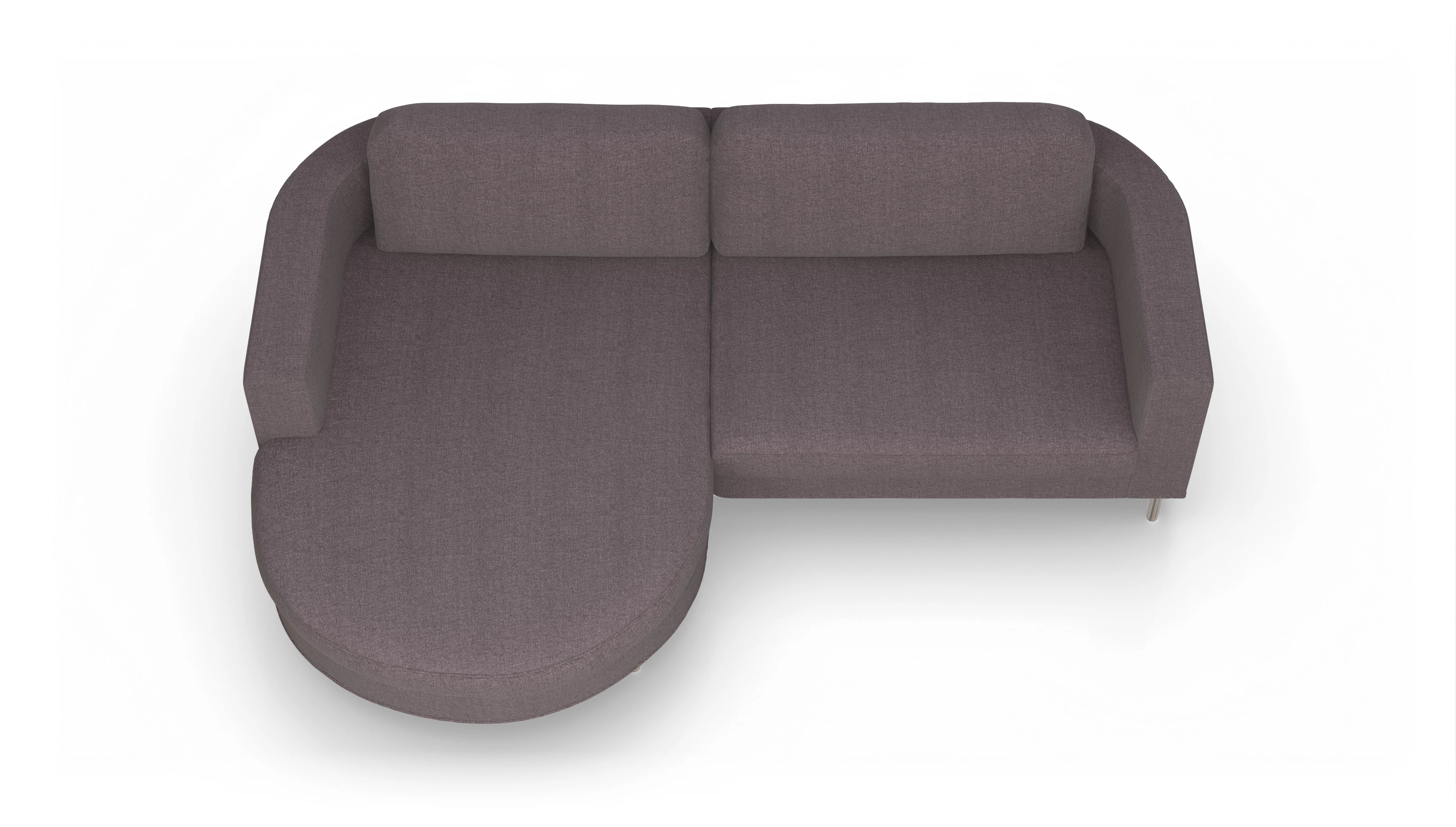 Ansicht des Produktes Girando Sofa mit Rec links in Stoff rot