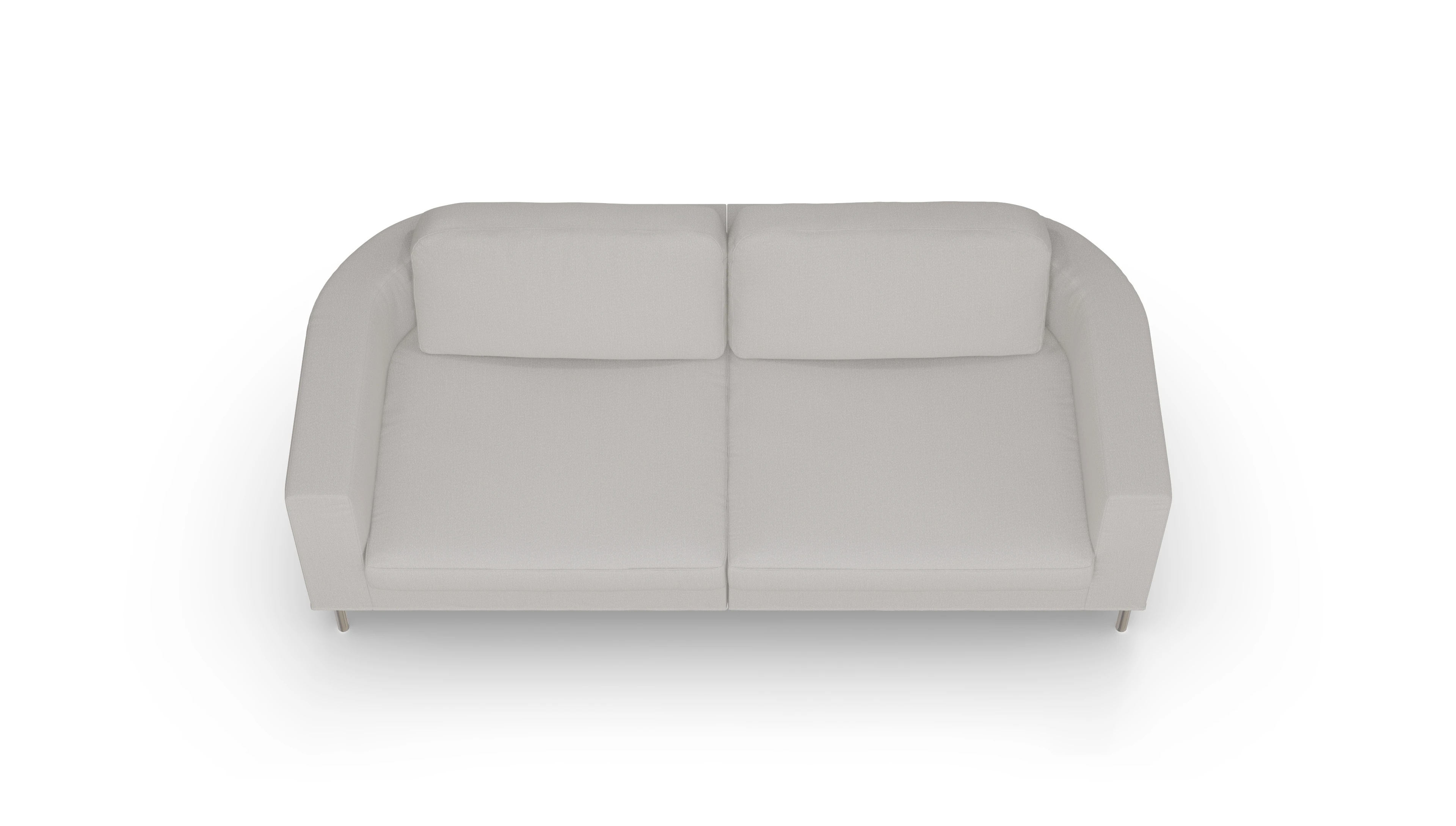 Designer-Stoffsofa Girando Ansicht des Produktes Girando 3-Sitzer in Stoff weiß