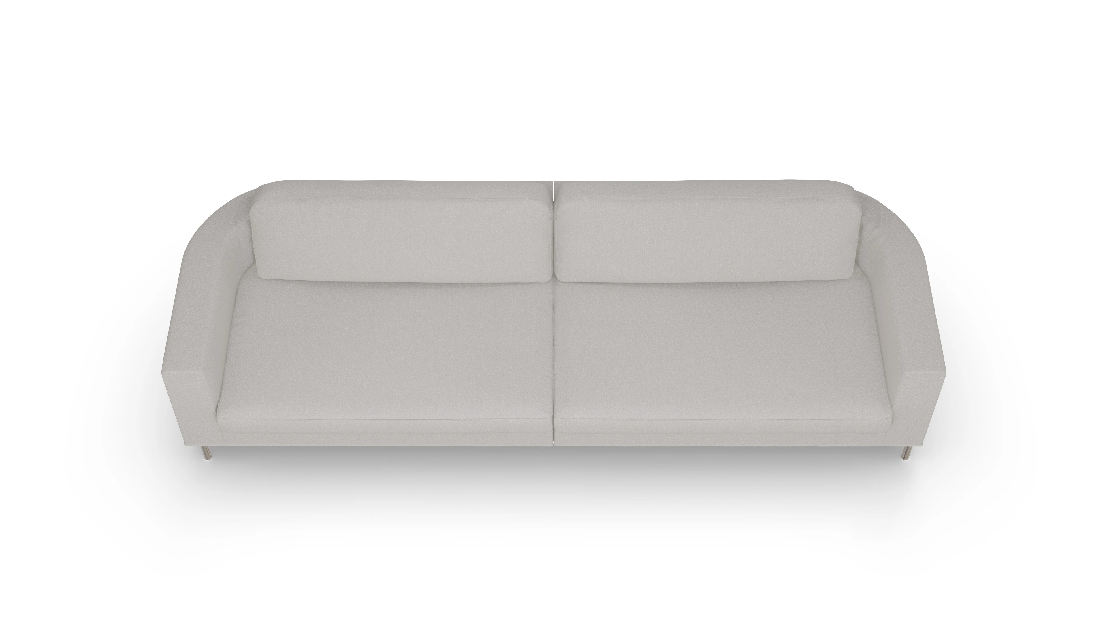 Designer-Stoffsofa Girando Ansicht des Produktes Girando 4-Sitzer in Stoff weiß