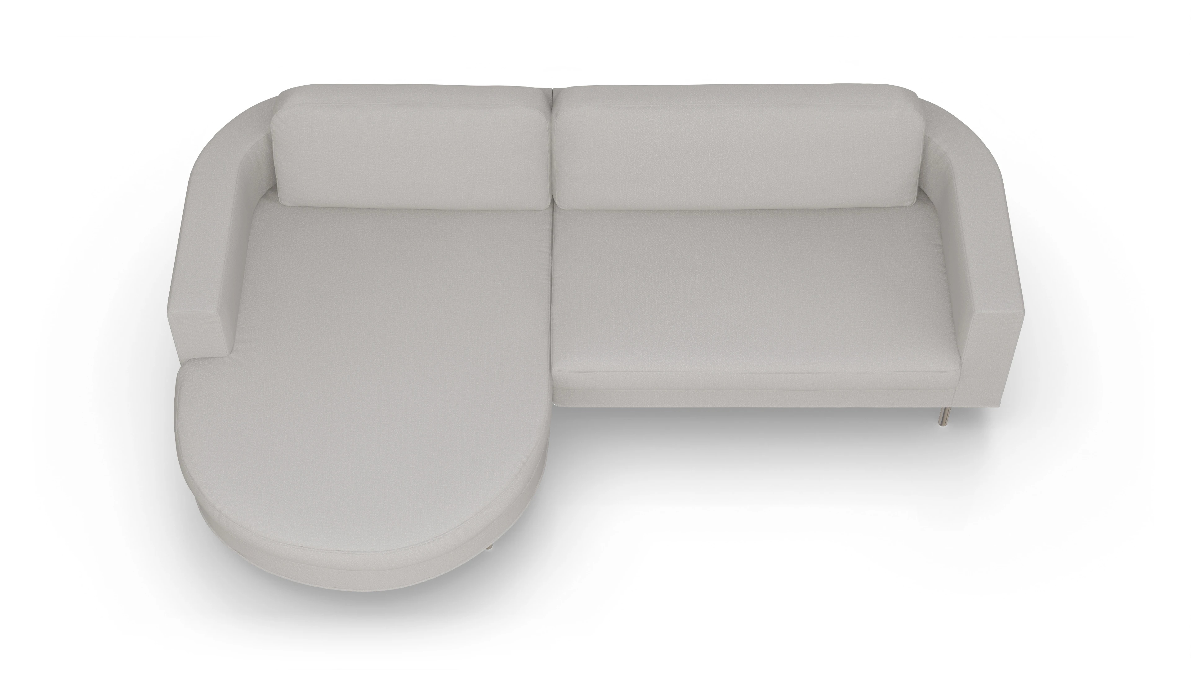 Ansicht des Produktes Girando Sofa mit Rec links in Stoff weiß